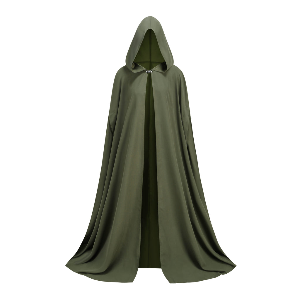 Adult Renaissance Cloak with Hood Medieval Cape with Arm Holes Halloween Costume Outwear for Women