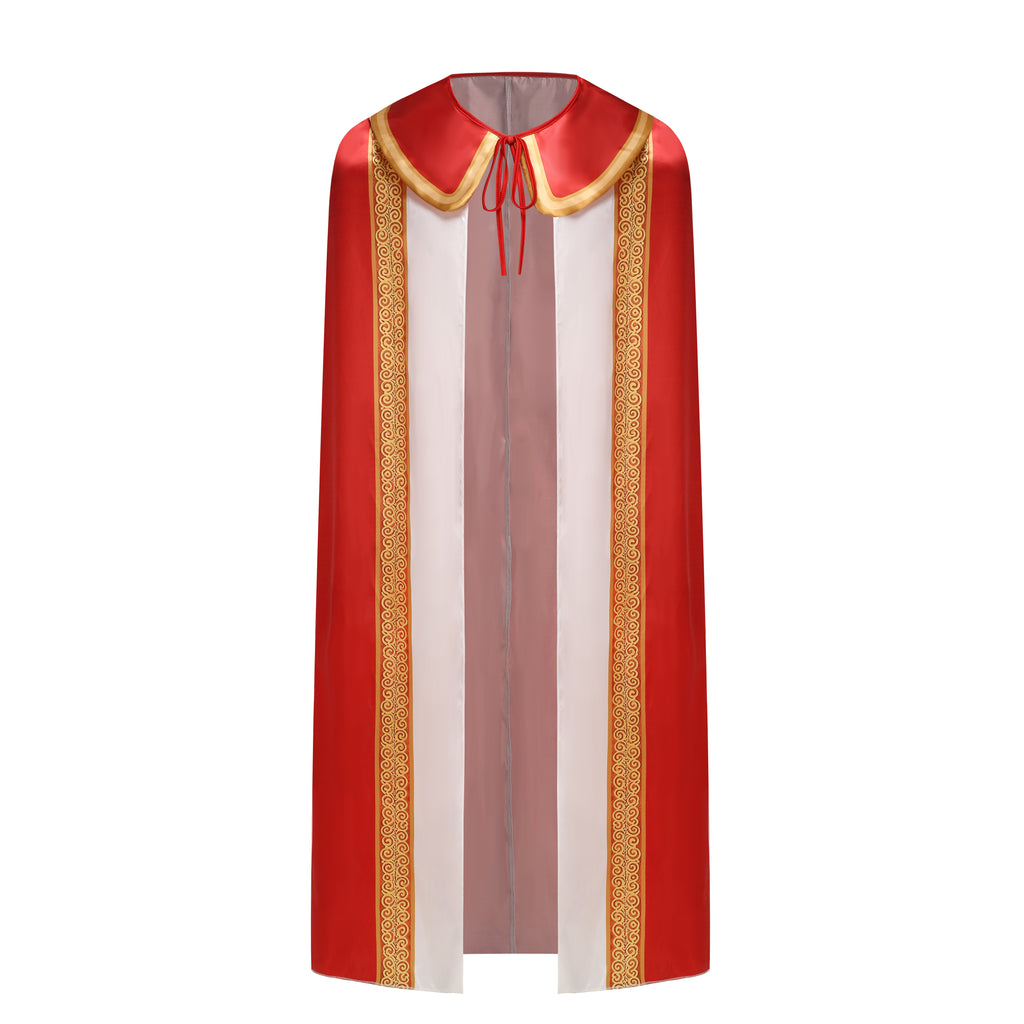 Adult King Cape 3‑Piece Set Custom Satin Cloak With Crown & Scepter 130CM 150CM 170CM Red Purple Medieval Royal Cosplay Costume