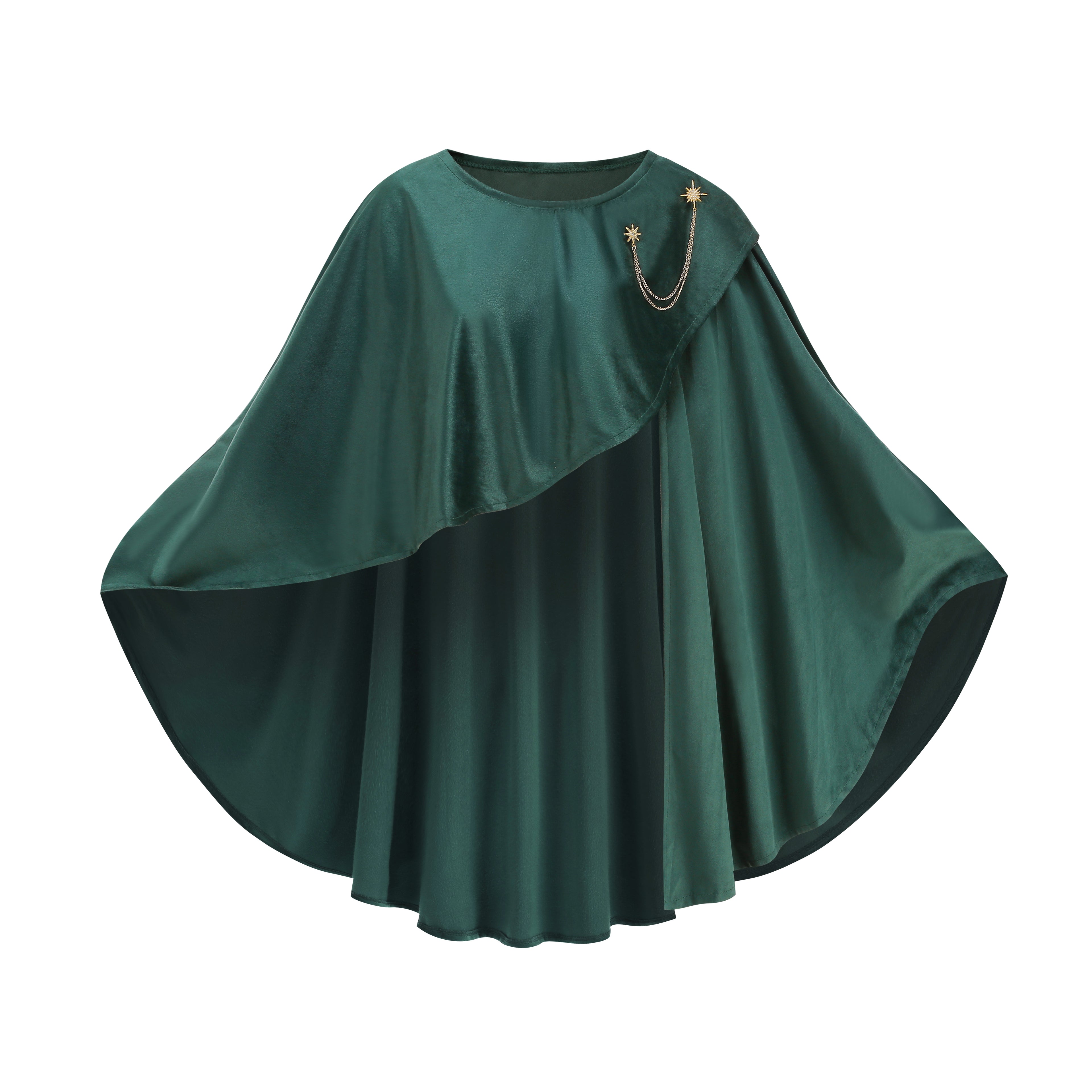 Women Medieval Costume Cloak Irregular Hem Renaissance Cape Halloween Renaissance Festival LARP Party Outfits
