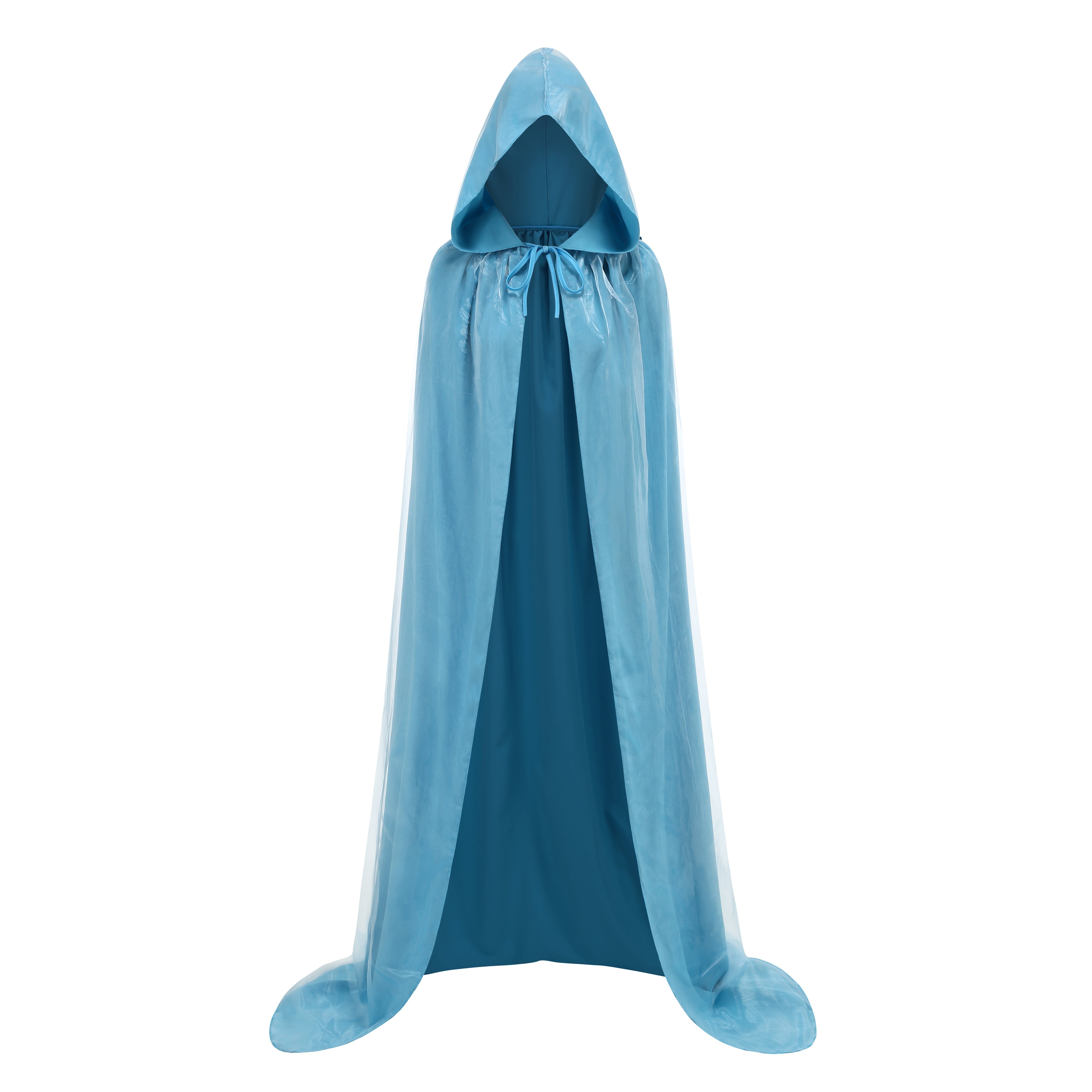 Adult Unisex Full Length Hooded Cloak Sparkle Shiny Cape with Hood Women Halloween Mardi Gras Wizard Cosplay Costume