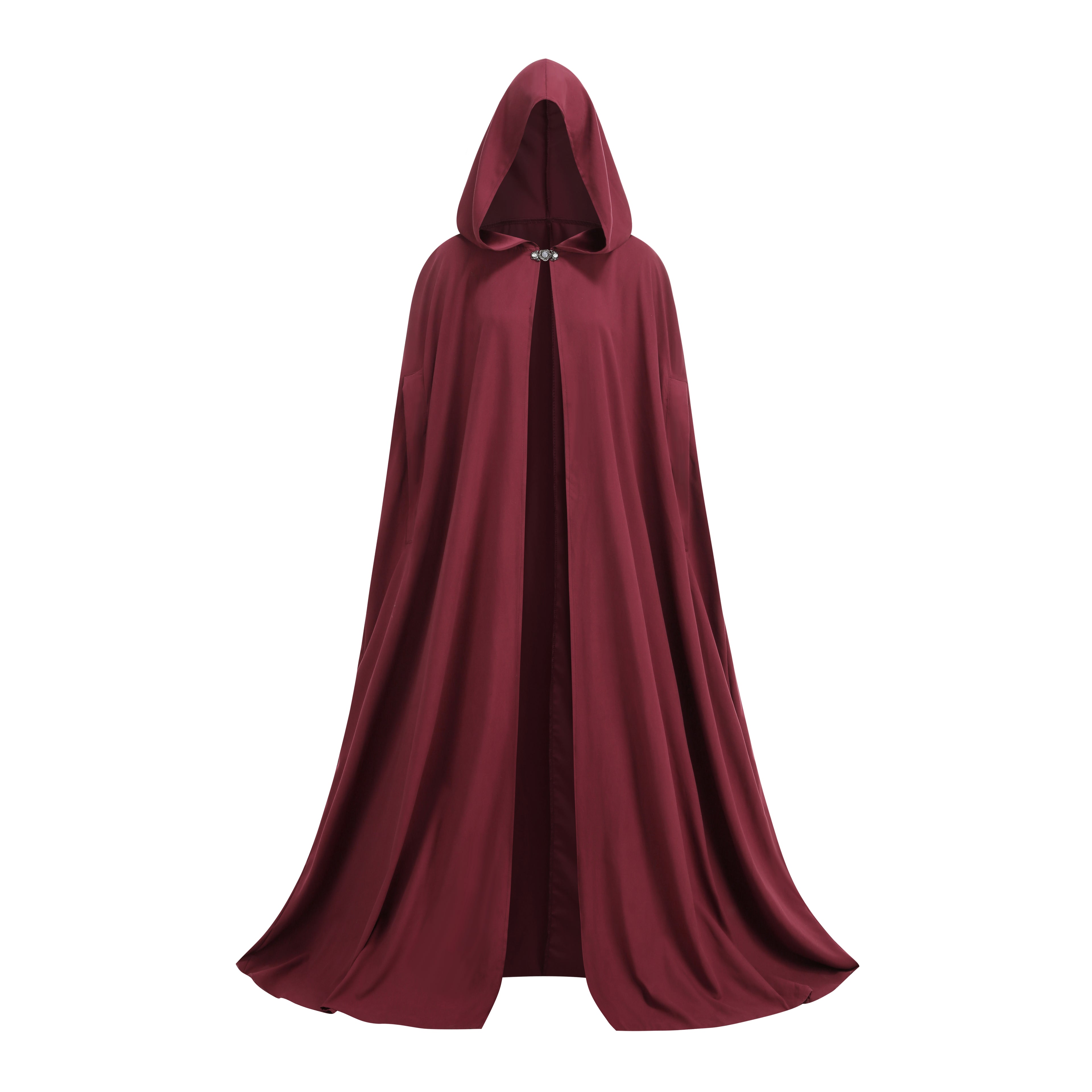 Adult Renaissance Cloak with Hood Medieval Cape with Arm Holes Halloween Costume Outwear for Women