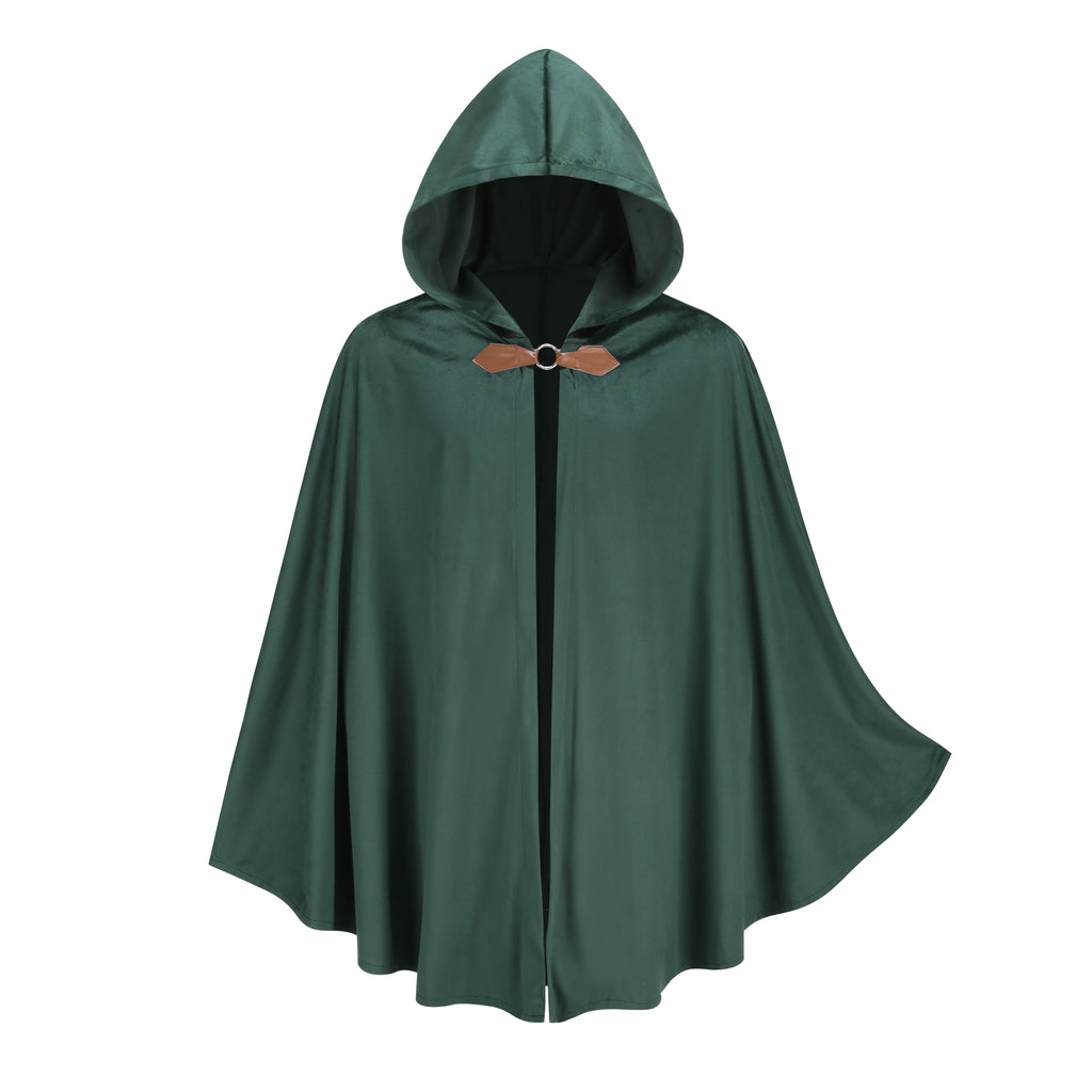 Renaissance Medieval Hooded Cloak Victorian Steampunk Costume Cosplay