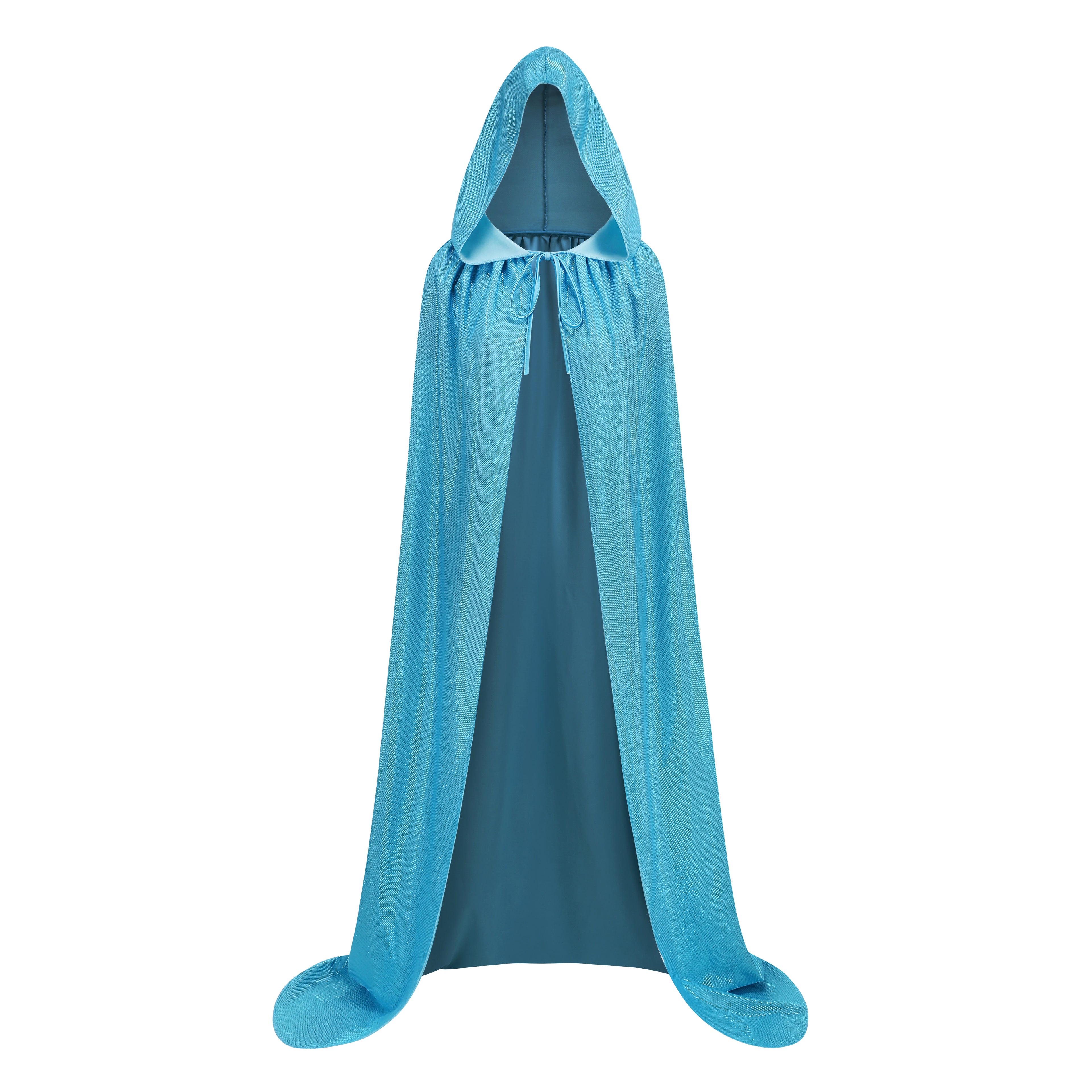 Custom Lurex Holographic Hooded Cape for Adults, Shiny Metallic Thread Cloak Multi‑Color 120‑160CM Halloween Rave Cosplay Festival Costume