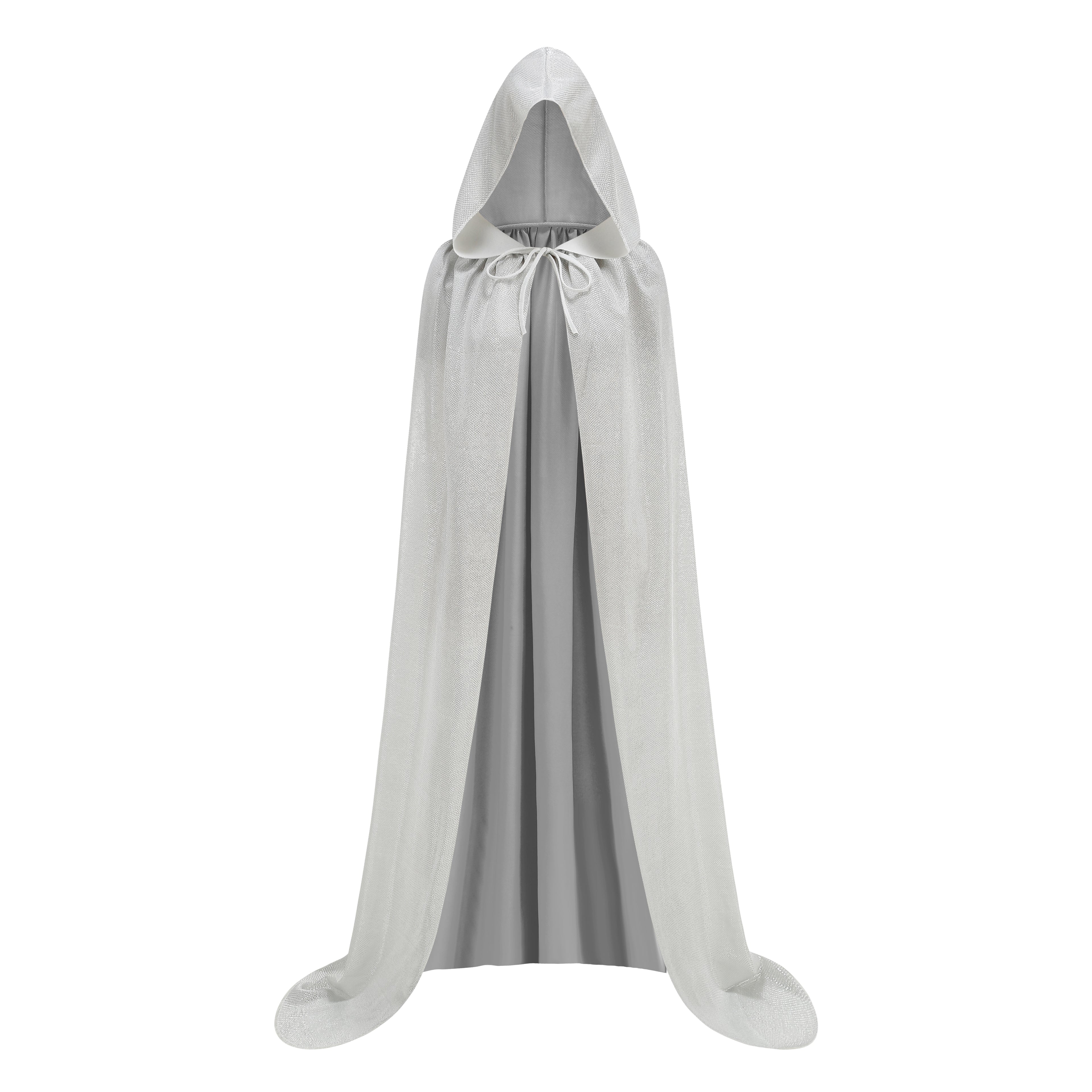 Custom Lurex Holographic Hooded Cape for Adults, Shiny Metallic Thread Cloak Multi‑Color 120‑160CM Halloween Rave Cosplay Festival Costume