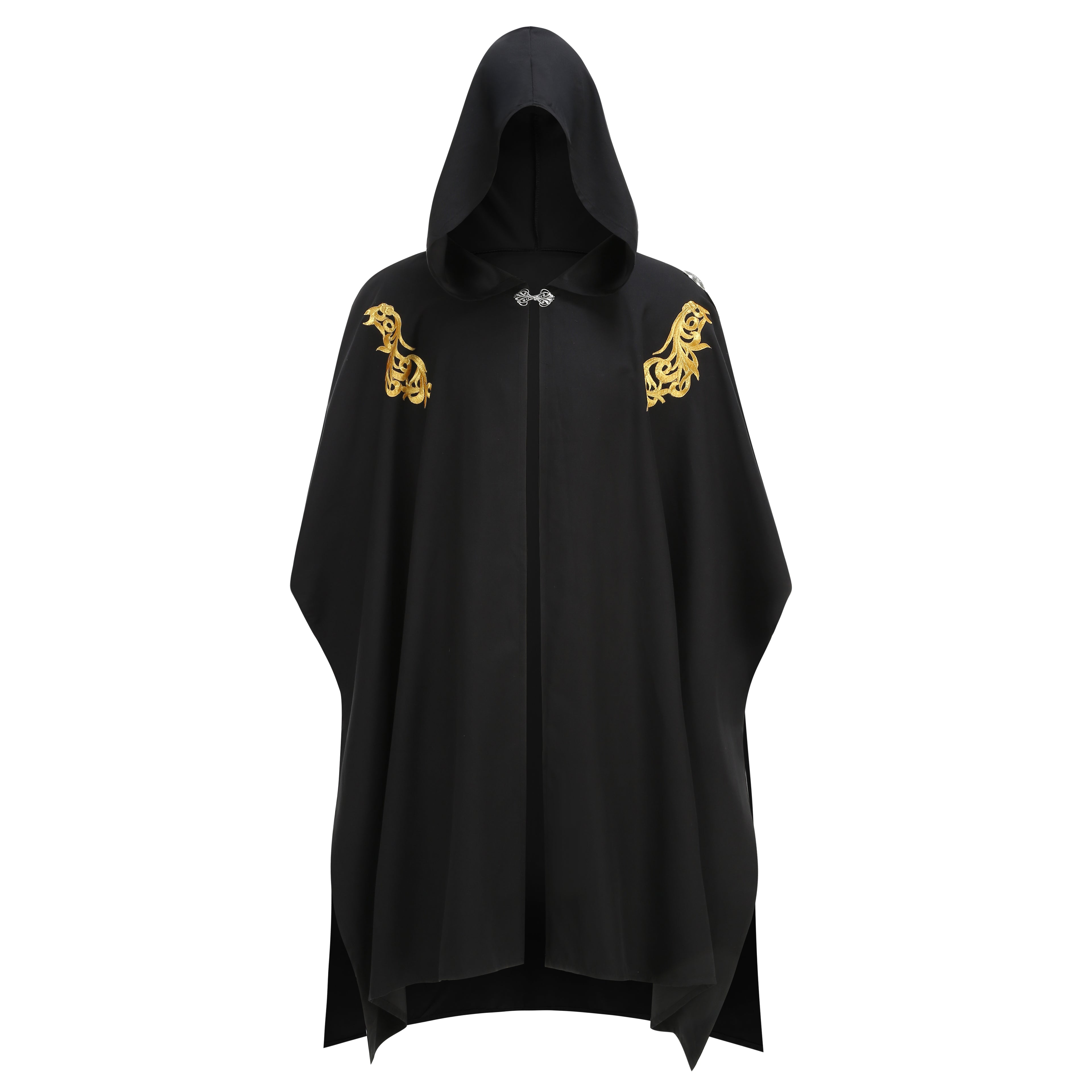 Adult Medieval Cloak with Hooded for Renaissance Cape Viking Ranger Elf Costume for Halloween