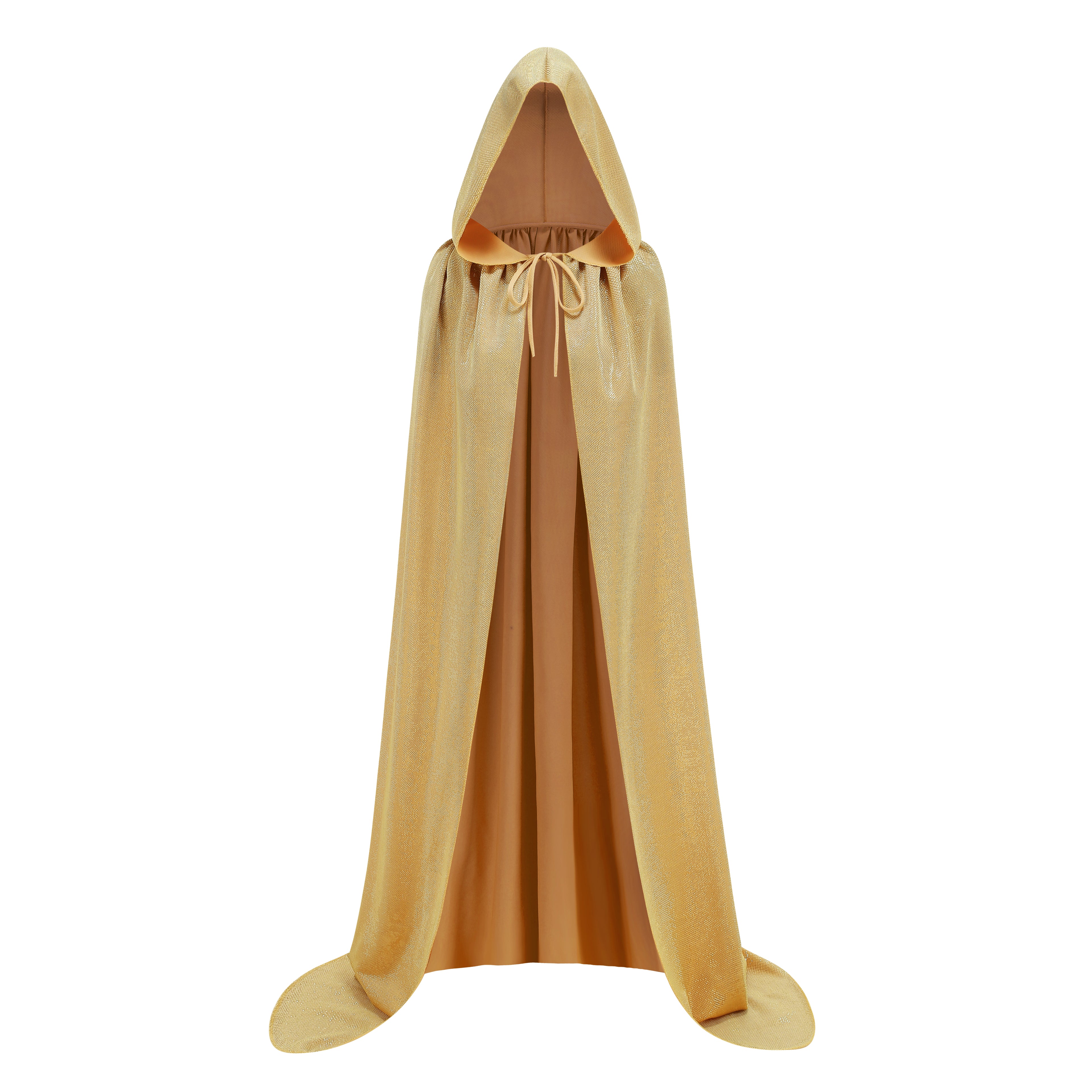 Custom Lurex Holographic Hooded Cape for Adults, Shiny Metallic Thread Cloak Multi‑Color 120‑160CM Halloween Rave Cosplay Festival Costume