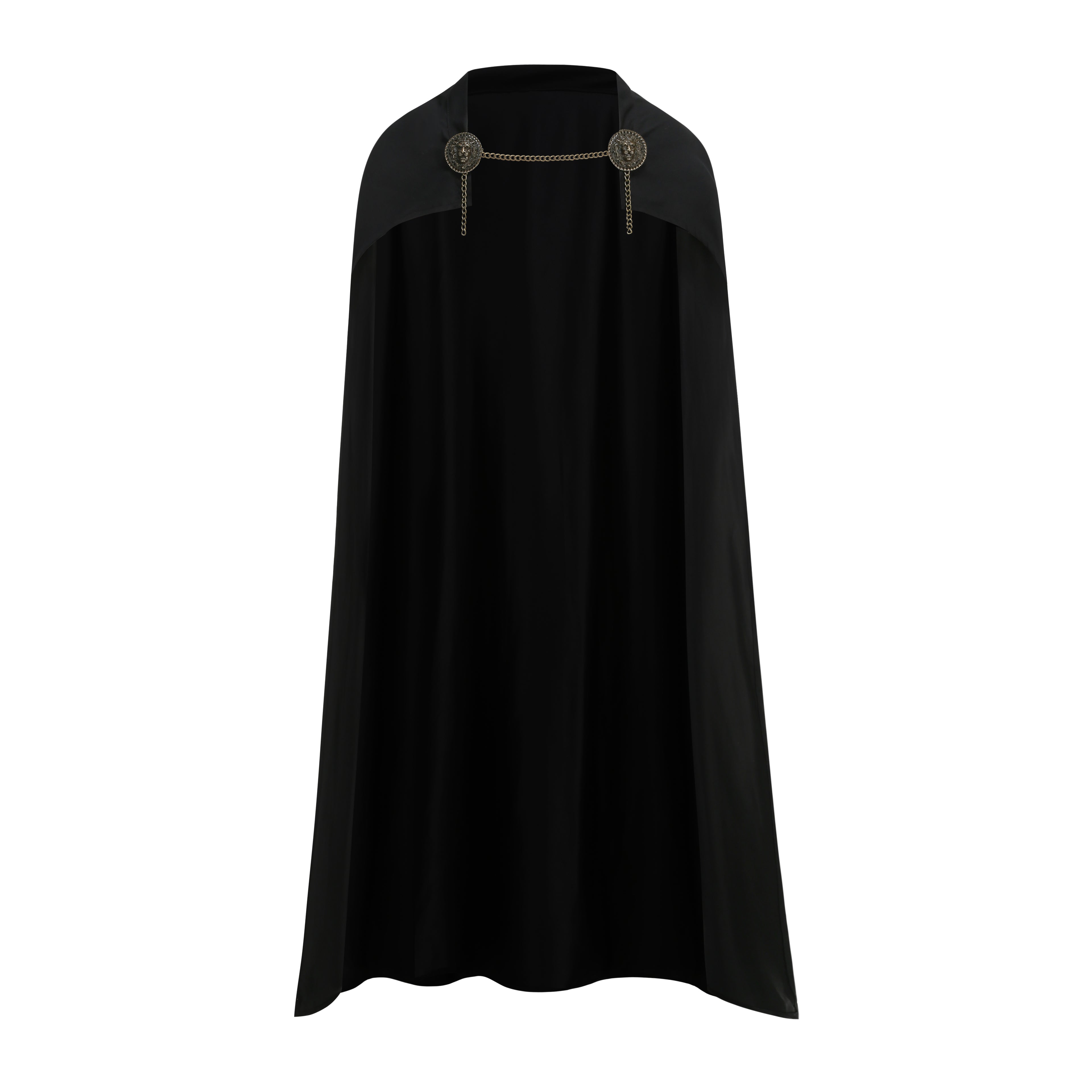 Medieval Knight Cloak Renaissance Viking Warrior Cape with Chain Brooch Adult Halloween Costume