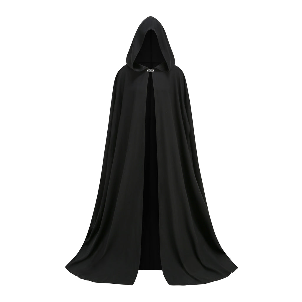 Adult Renaissance Cloak with Hood Medieval Cape with Arm Holes Halloween Costume Outwear for Women