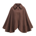 Renaissance Cape Detective Costume Medieval Cloak Victorian Capelet Hobbit Brown Halloween Costume
