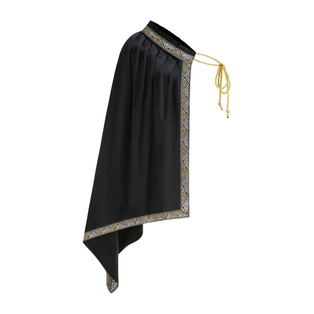 Unisex Renaissance Cloak Medieval Shawl Half Shoulder Cape Knight Warrior Halloween Costume