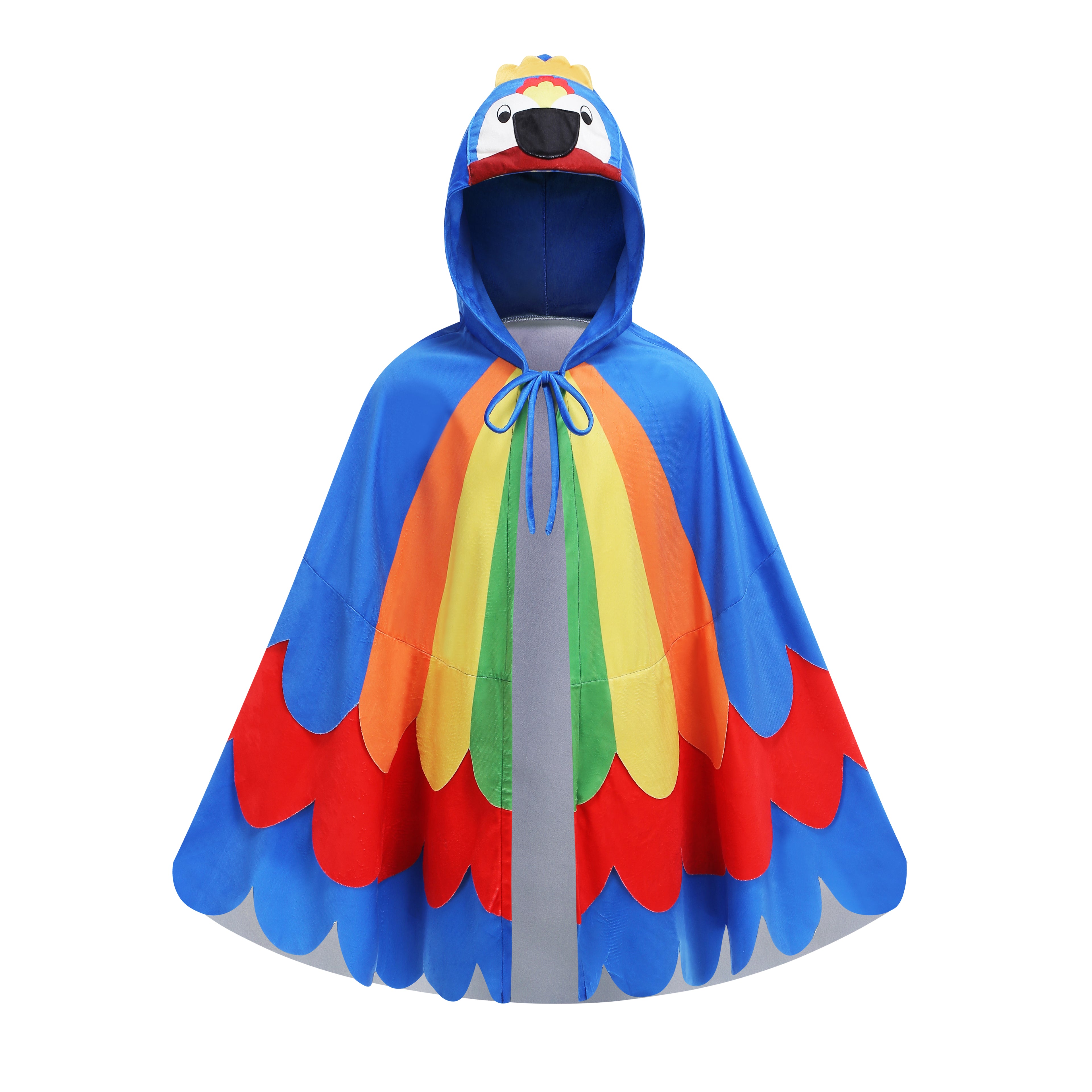 Kids Parrot Hooded Cape 3D Animal Cloak 75CM For 3‑12Y Kids Halloween Cosplay Fancy Costume