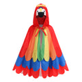 Kids Parrot Hooded Cape 3D Animal Cloak 75CM For 3‑12Y Kids Halloween Cosplay Fancy Costume