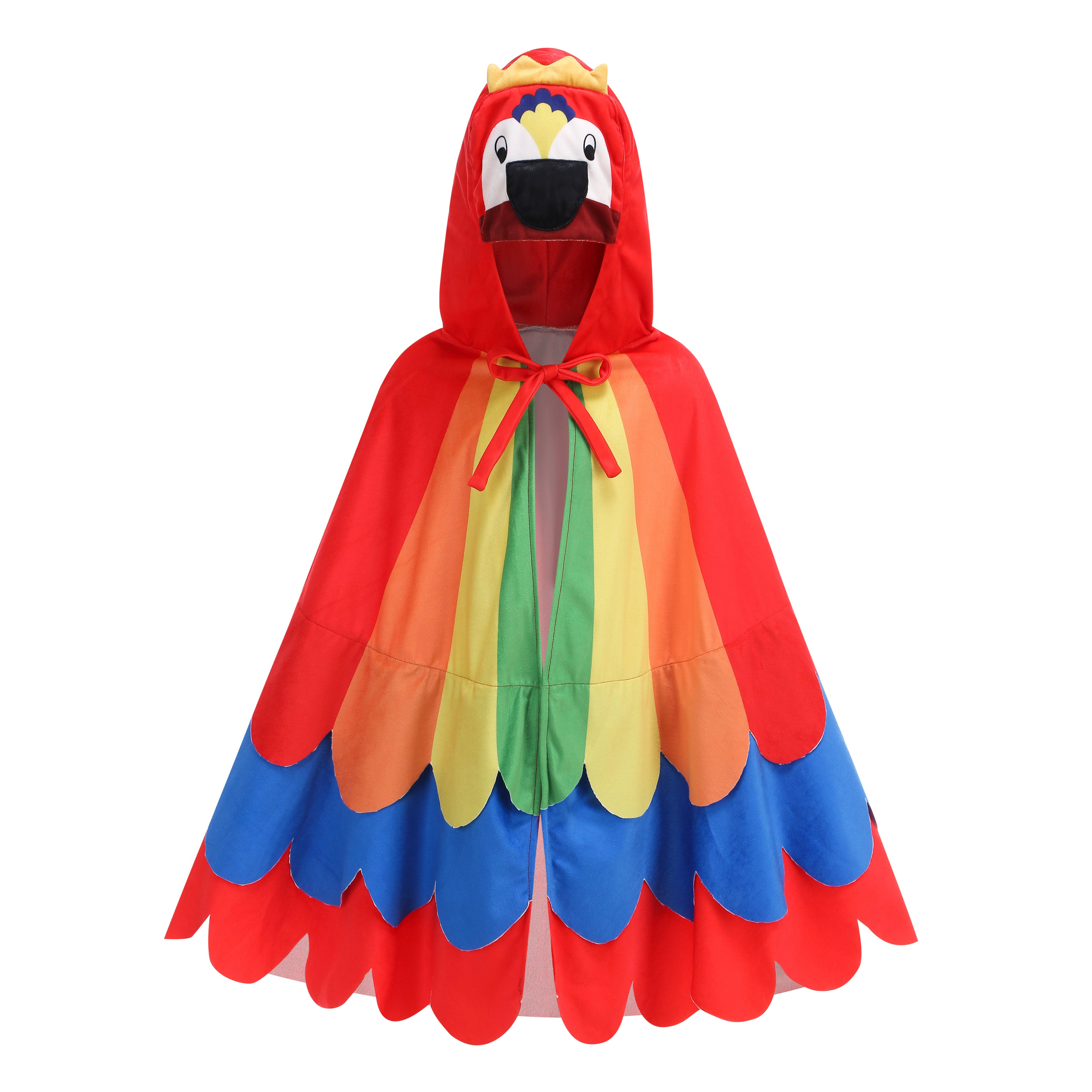 Kids Parrot Hooded Cape 3D Animal Cloak 75CM For 3‑12Y Kids Halloween Cosplay Fancy Costume