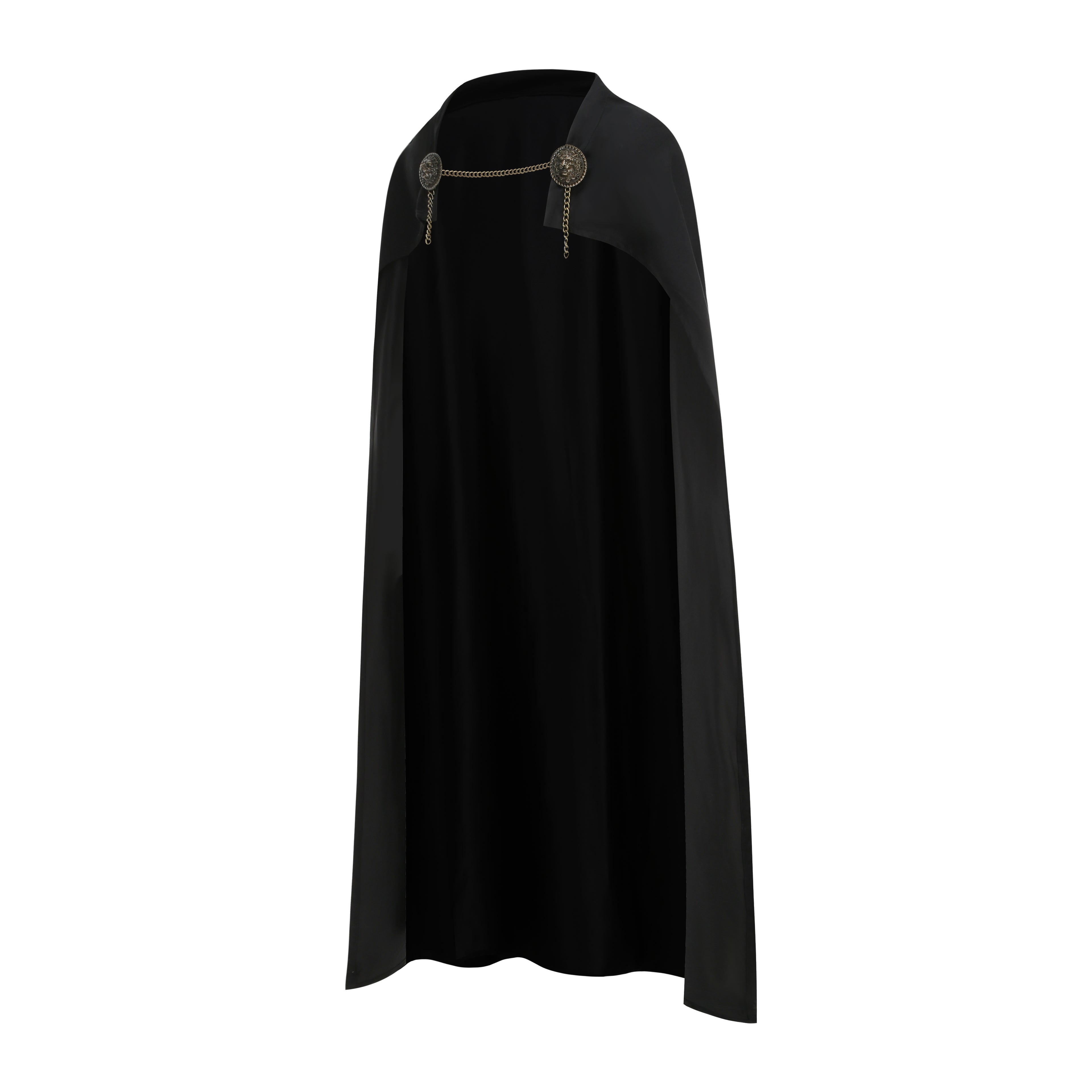 Medieval Knight Cloak Renaissance Viking Warrior Cape with Chain Brooch Adult Halloween Costume