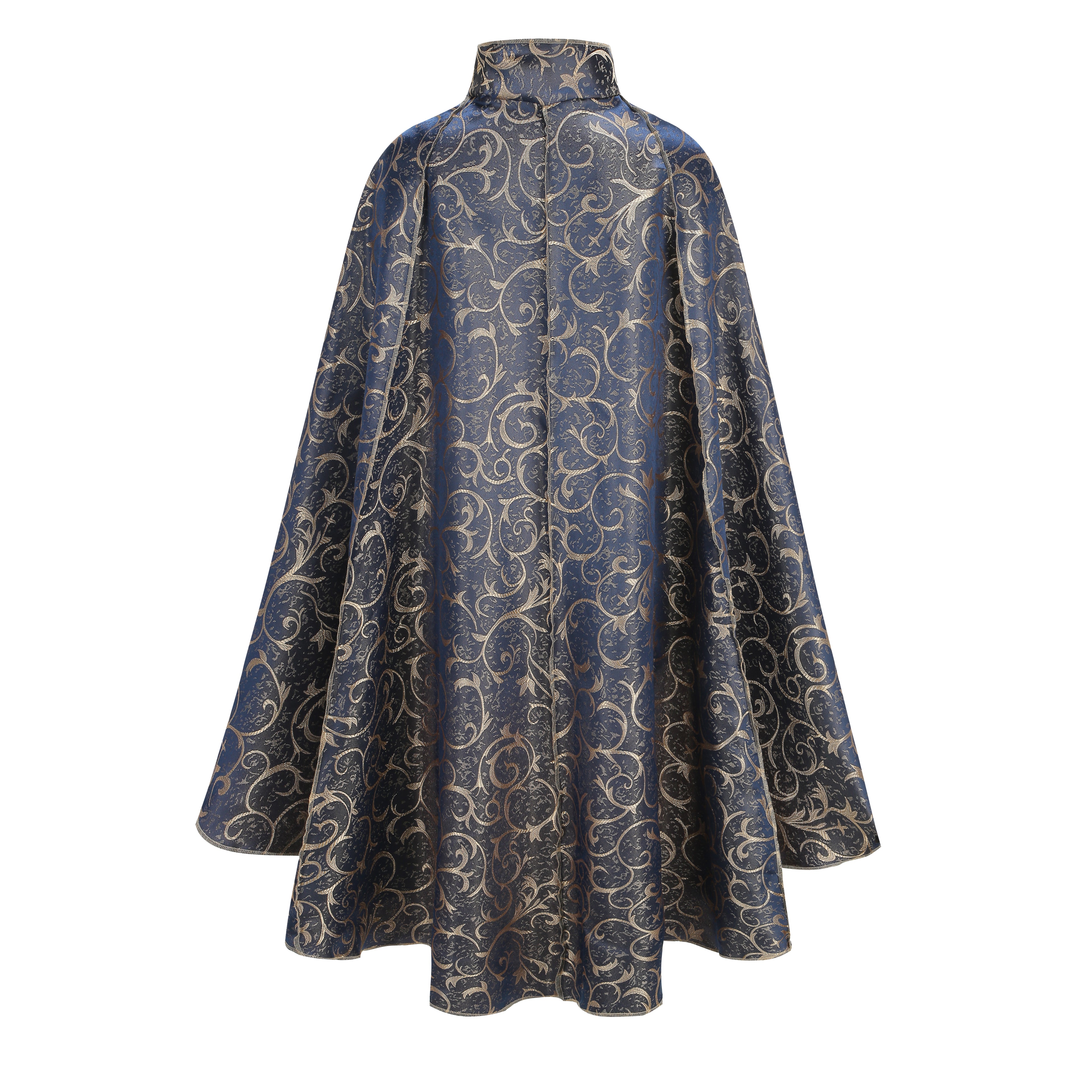 Medieval Renaissance Wizard Cape Gothic Steampunk Cloak Costume with Luxurious Velvet Jacquard Halloween Cosplay