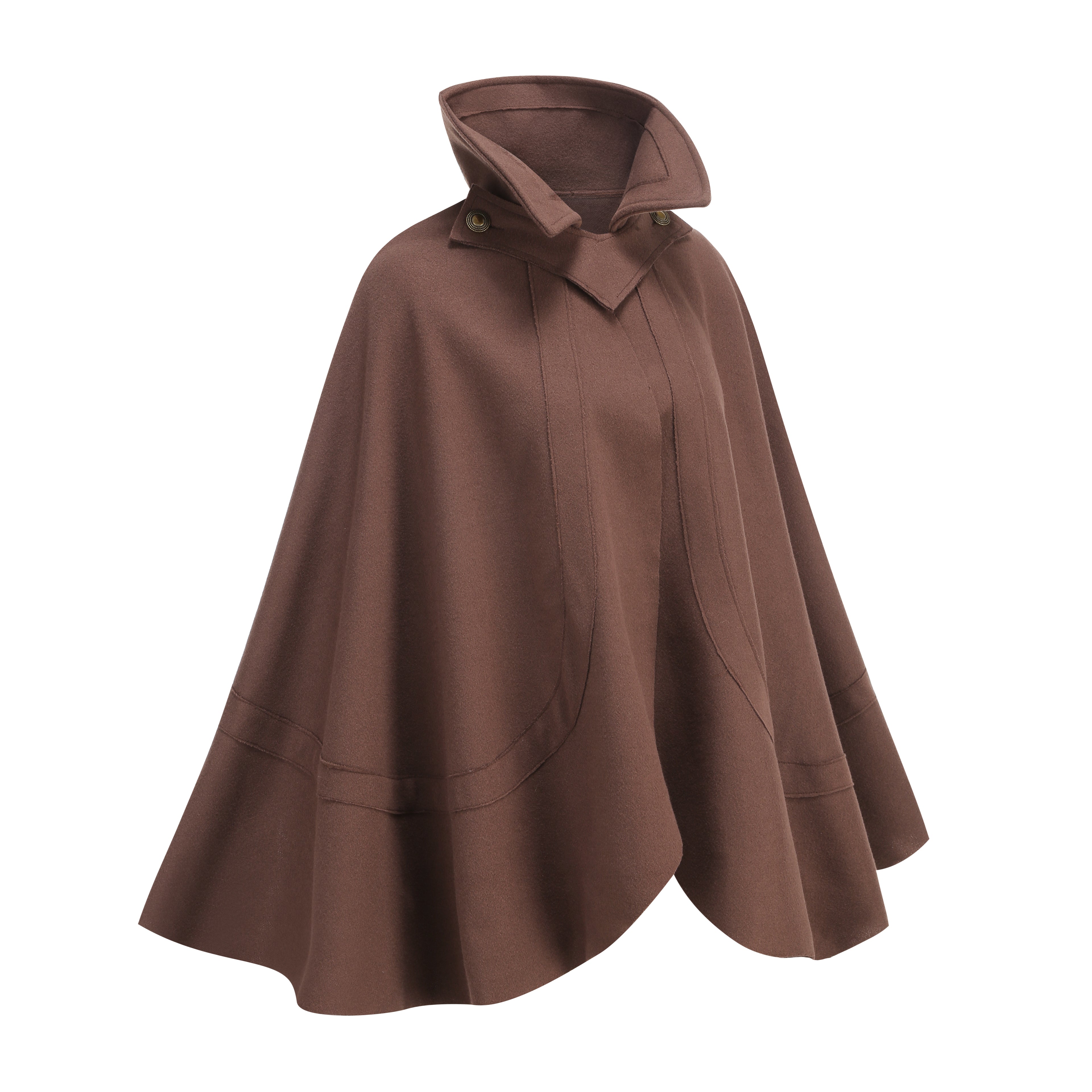 Renaissance Cape Detective Costume Medieval Cloak Victorian Capelet Hobbit Brown Halloween Costume