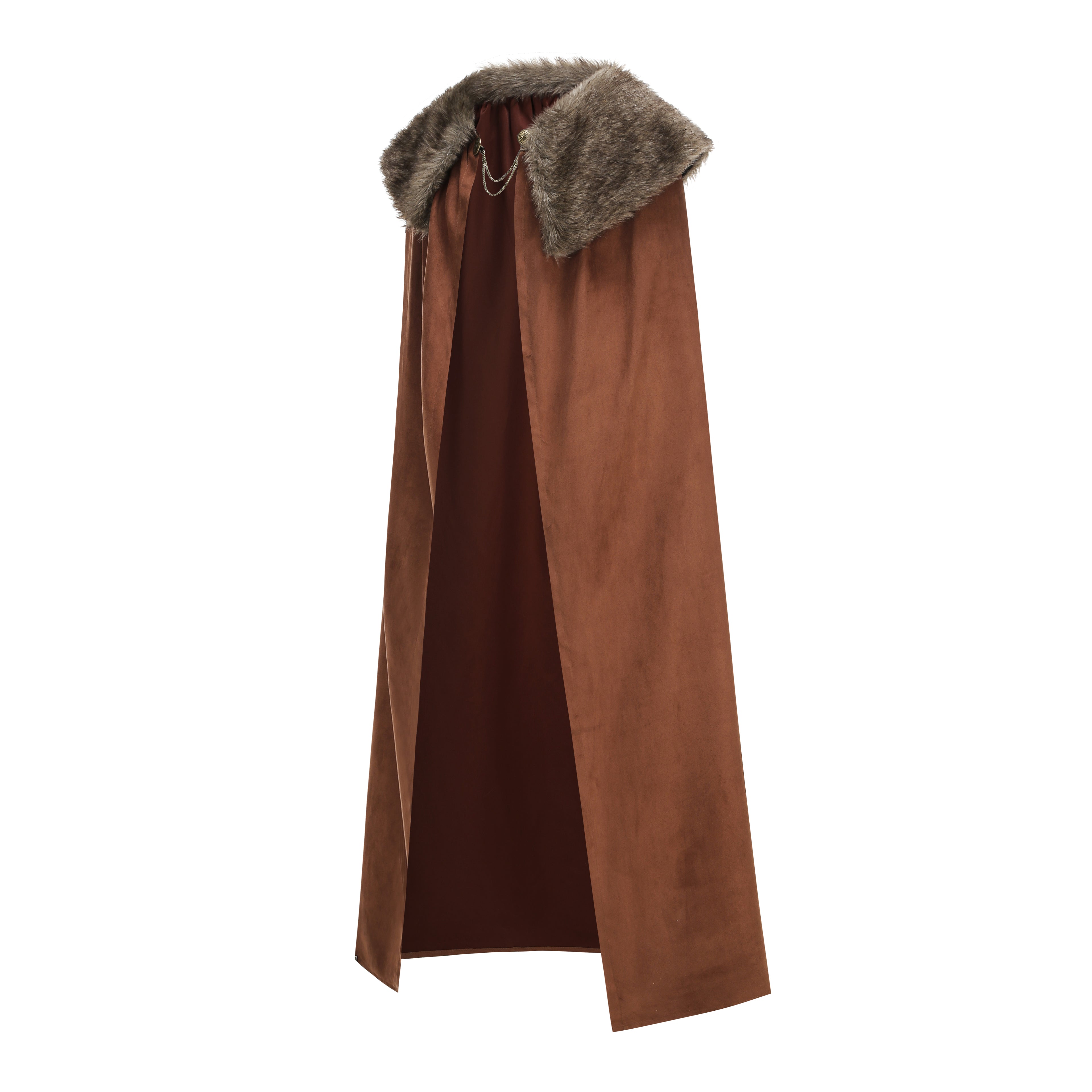 Medieval Viking Cloak Fur Collar Cape Renaissance King Halloween Costume for Adult