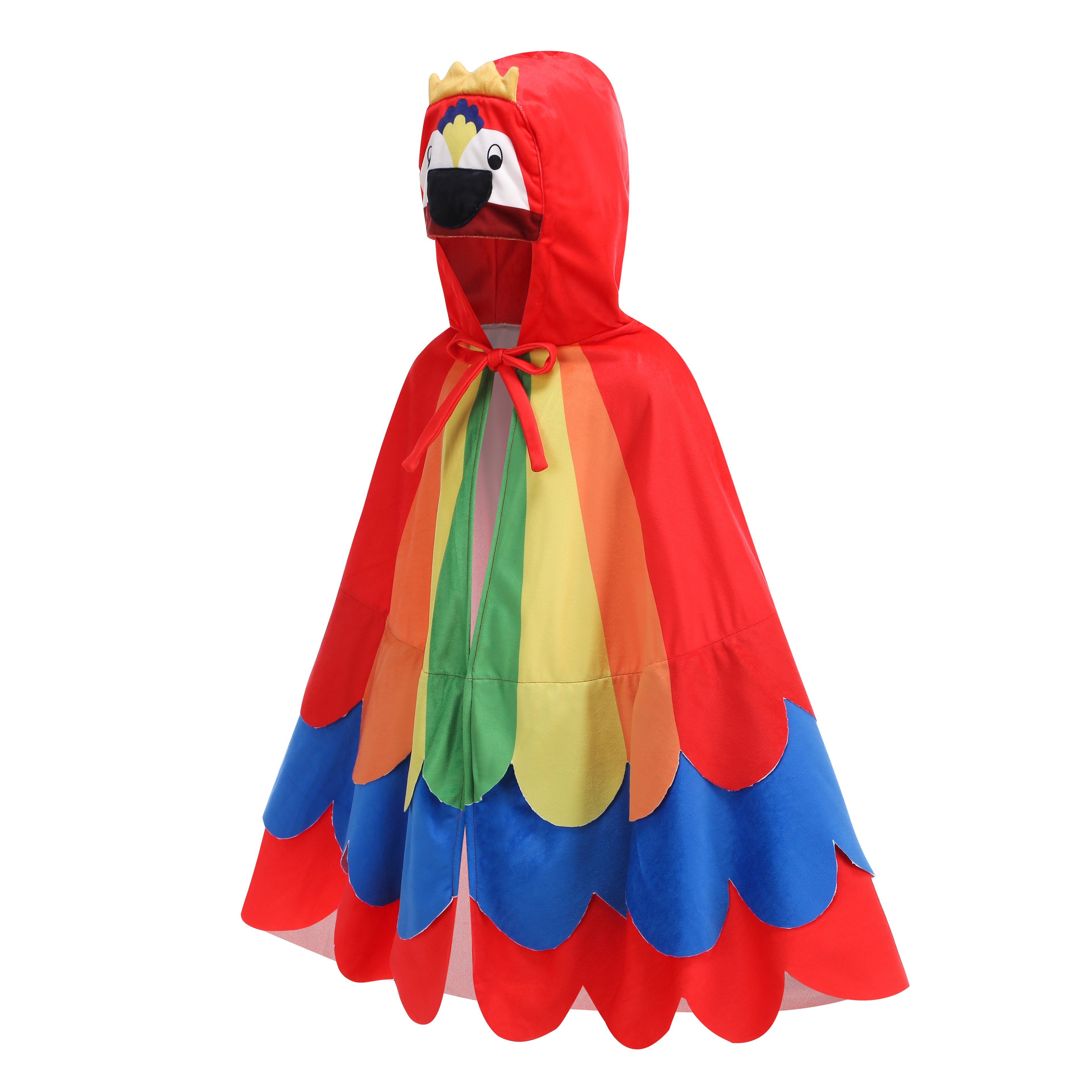 Kids Parrot Hooded Cape 3D Animal Cloak 75CM For 3‑12Y Kids Halloween Cosplay Fancy Costume