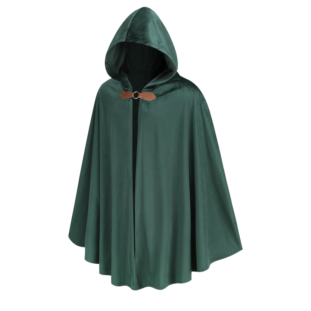 Renaissance Medieval Hooded Cloak Victorian Steampunk Costume Cosplay