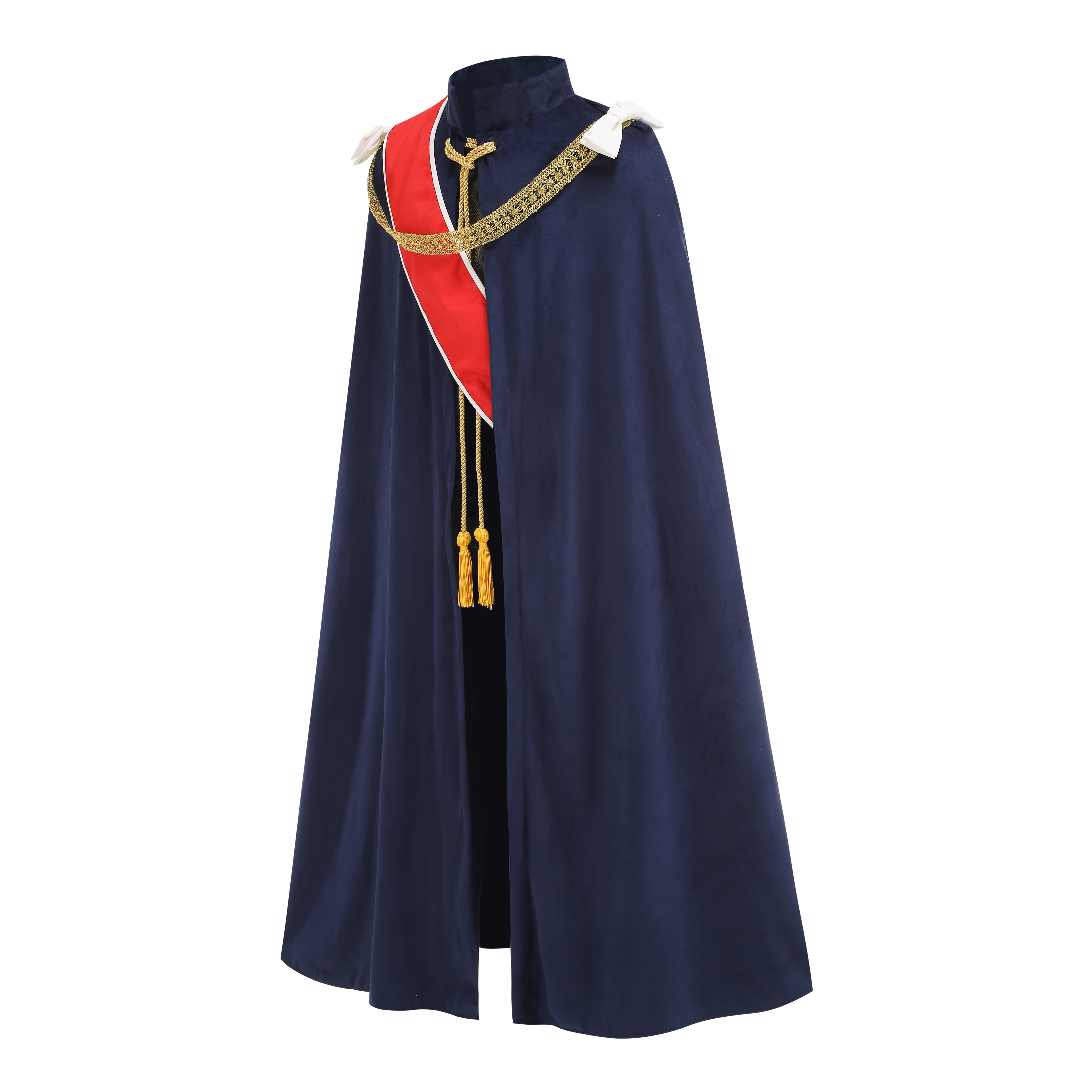 Men Royal Prince Velvet Cape Noble King Cloak 130CM 140CM 150CM Halloween Medieval Cosplay Costume