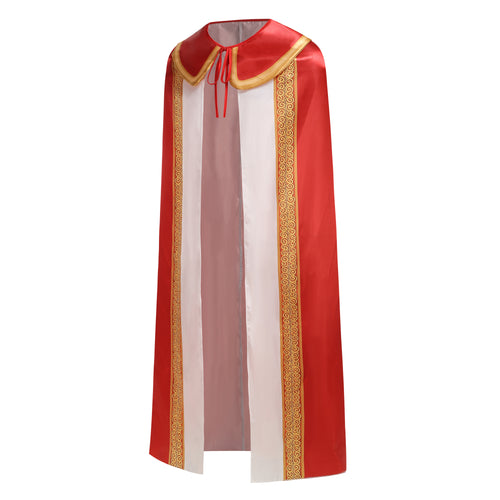 Adult King Cape 3‑Piece Set Custom Satin Cloak With Crown & Scepter 130CM 150CM 170CM Red Purple Medieval Royal Cosplay Costume