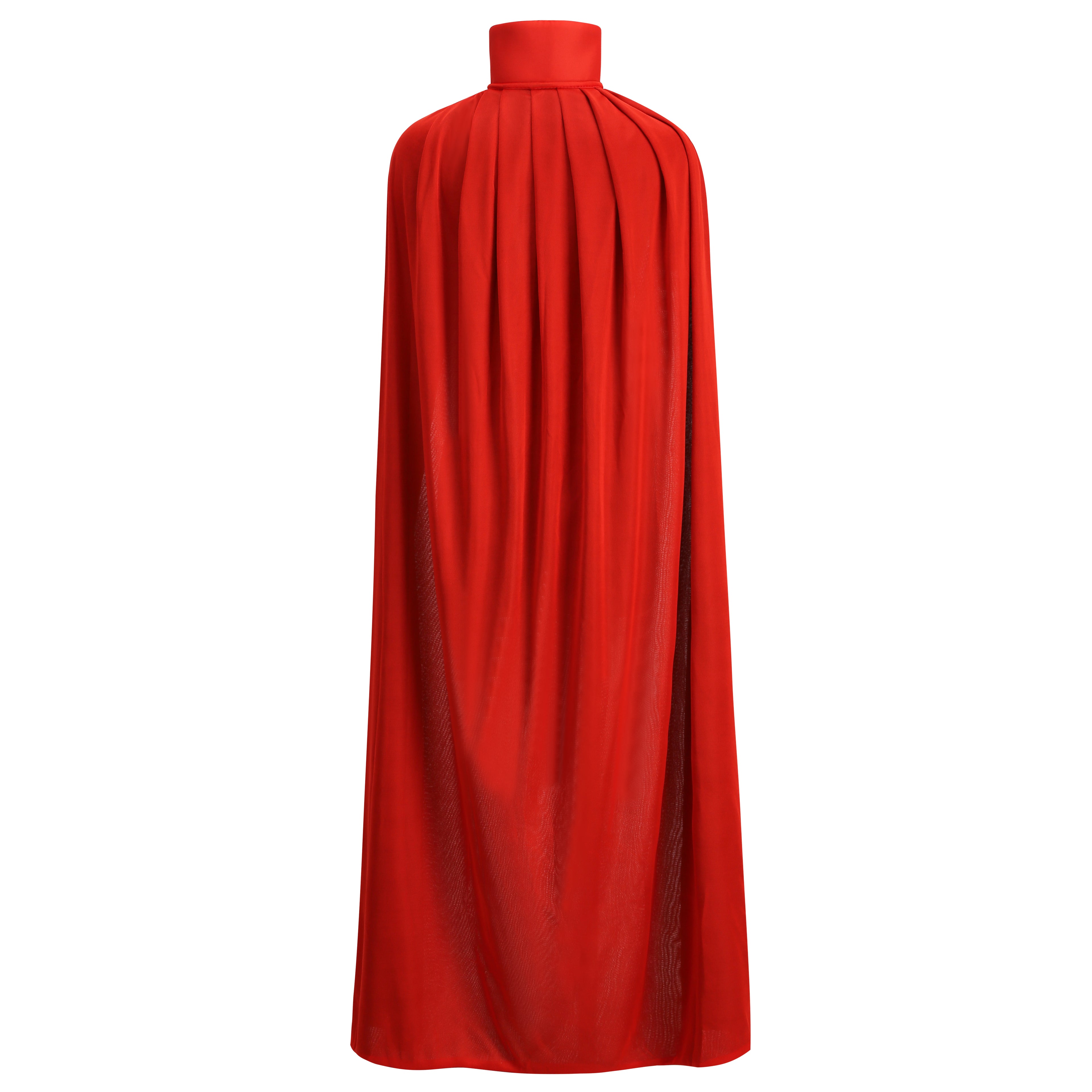 Stand Collar Hooded Cloak, Double-Sided Satin Cape for Men Women, Halloween Masquerade Costume