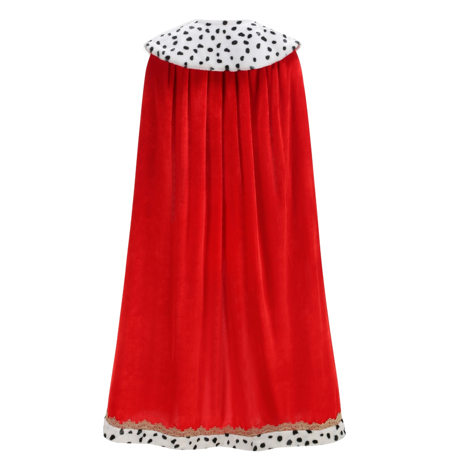 Adult King Cape 3‑Piece Set Custom Velvet Cloak With Crown & Scepter 120CM 140CM 150CM Red Blue Medieval Royal Cosplay Costume