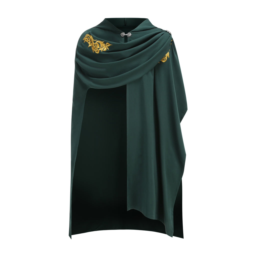 Adult Medieval Cloak with Hooded for Renaissance Cape Viking Ranger Elf Costume for Halloween