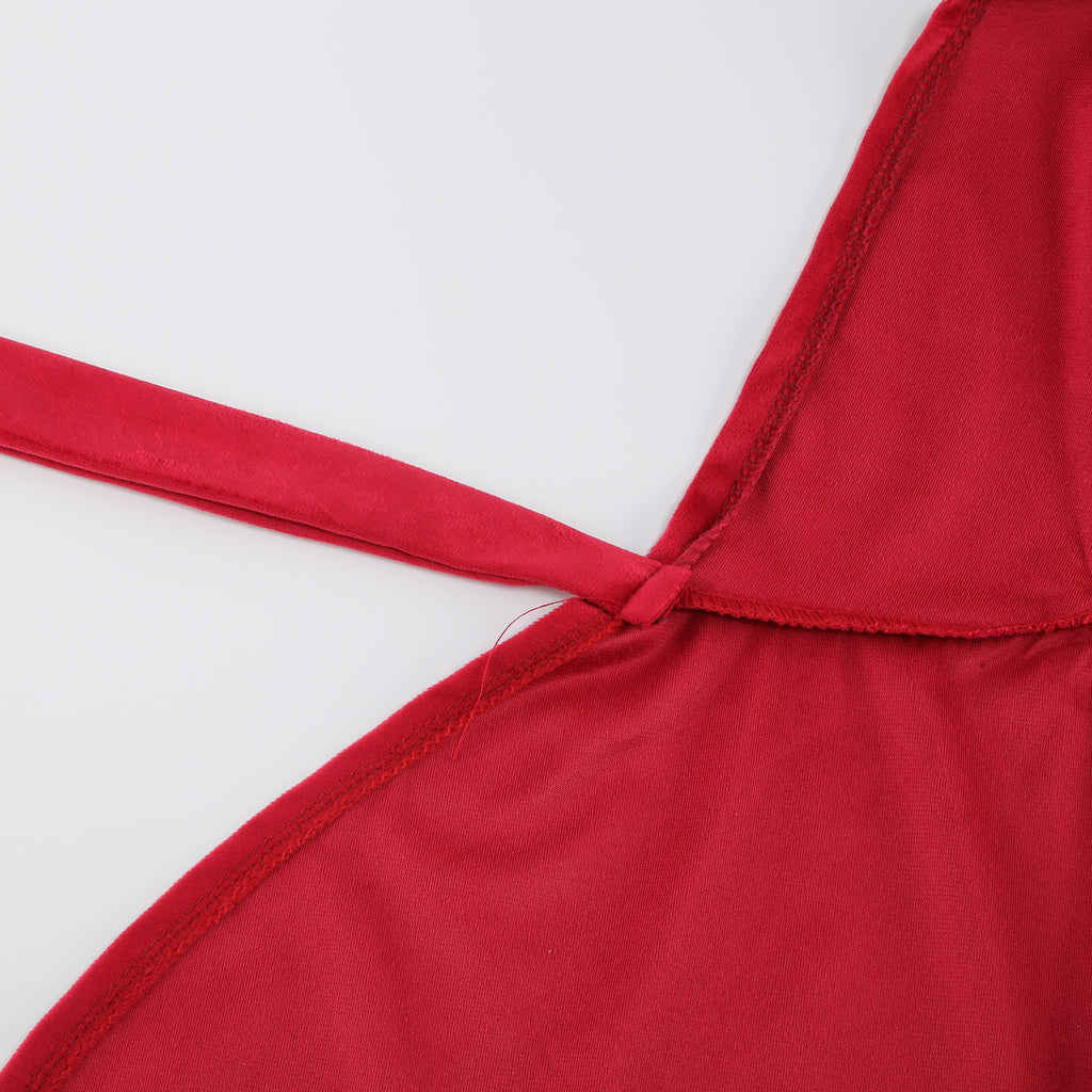 Adult Little Red Riding Hood Hooded Cape With Cat Ears, Red Cloak 70‑90‑120cm Shoulder‑to‑Hem for Halloween Fairy Tale Cosplay Costume