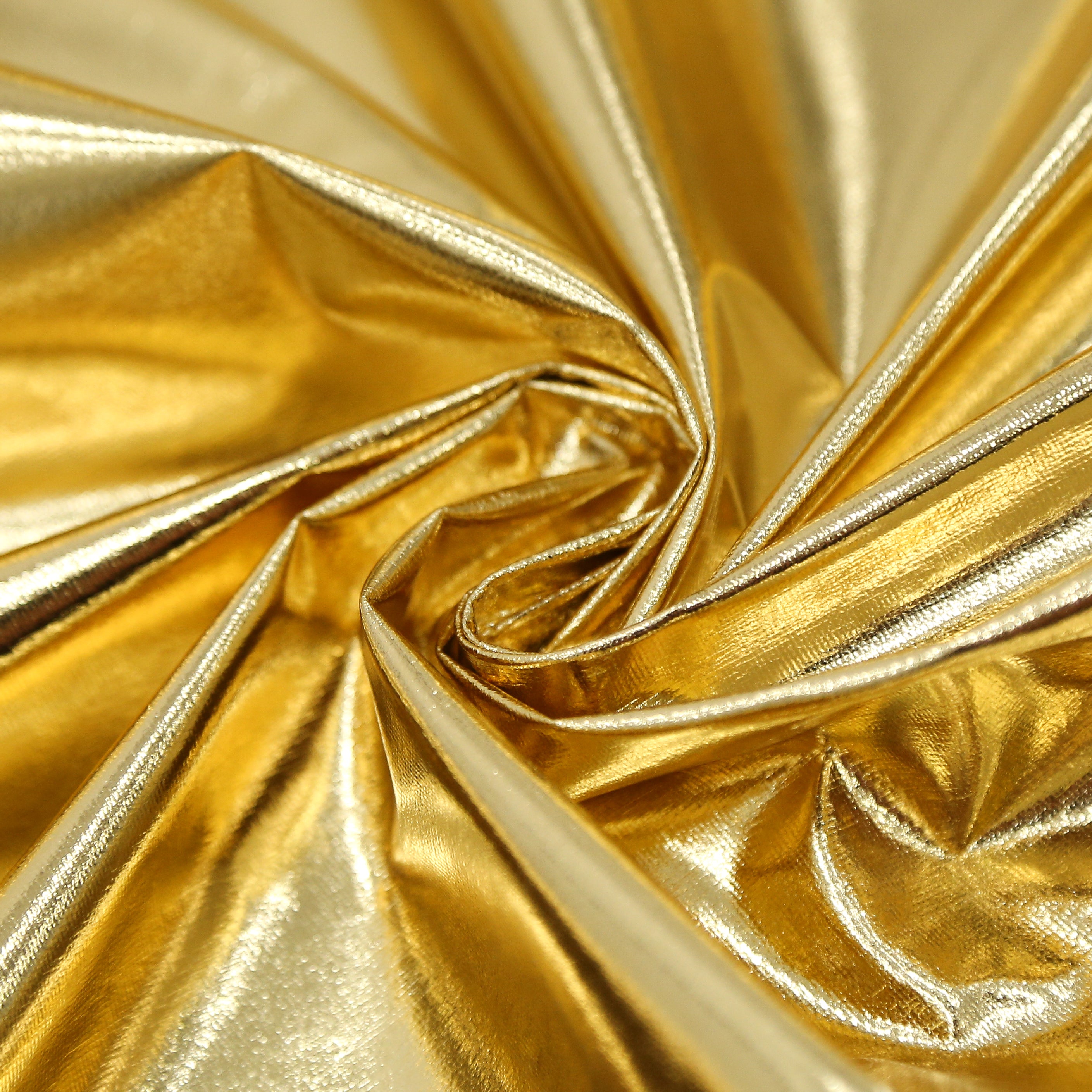 Custom Metallic Gold Hooded Cape With Neck Tie‑Strap 115CM 125CM 145CM 155CM Shiny Cosplay Cloak For Halloween Fantasy Theme Party