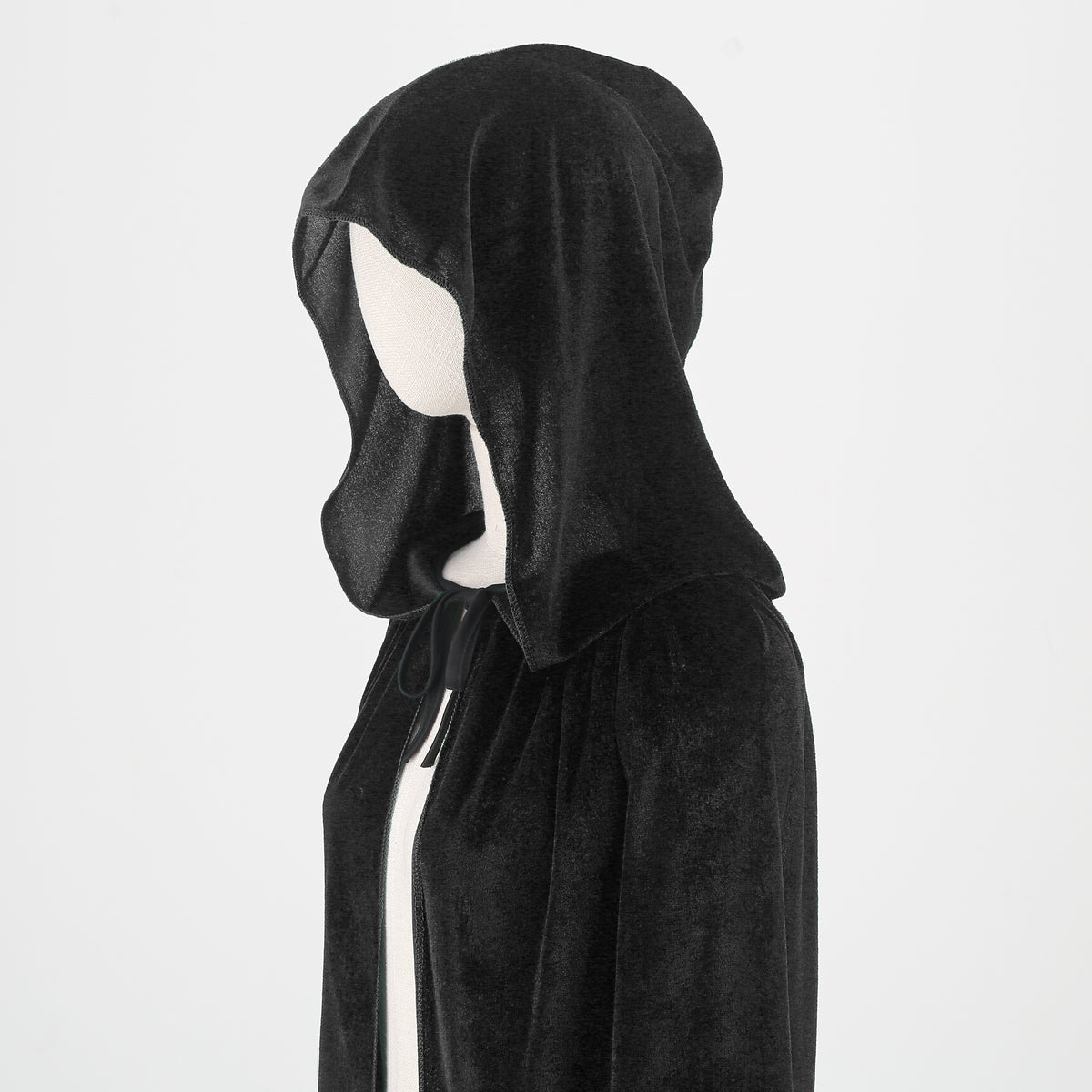 Adult Velvet Cloak Medieval Renaissance Long Cape with Hood for Hollween
