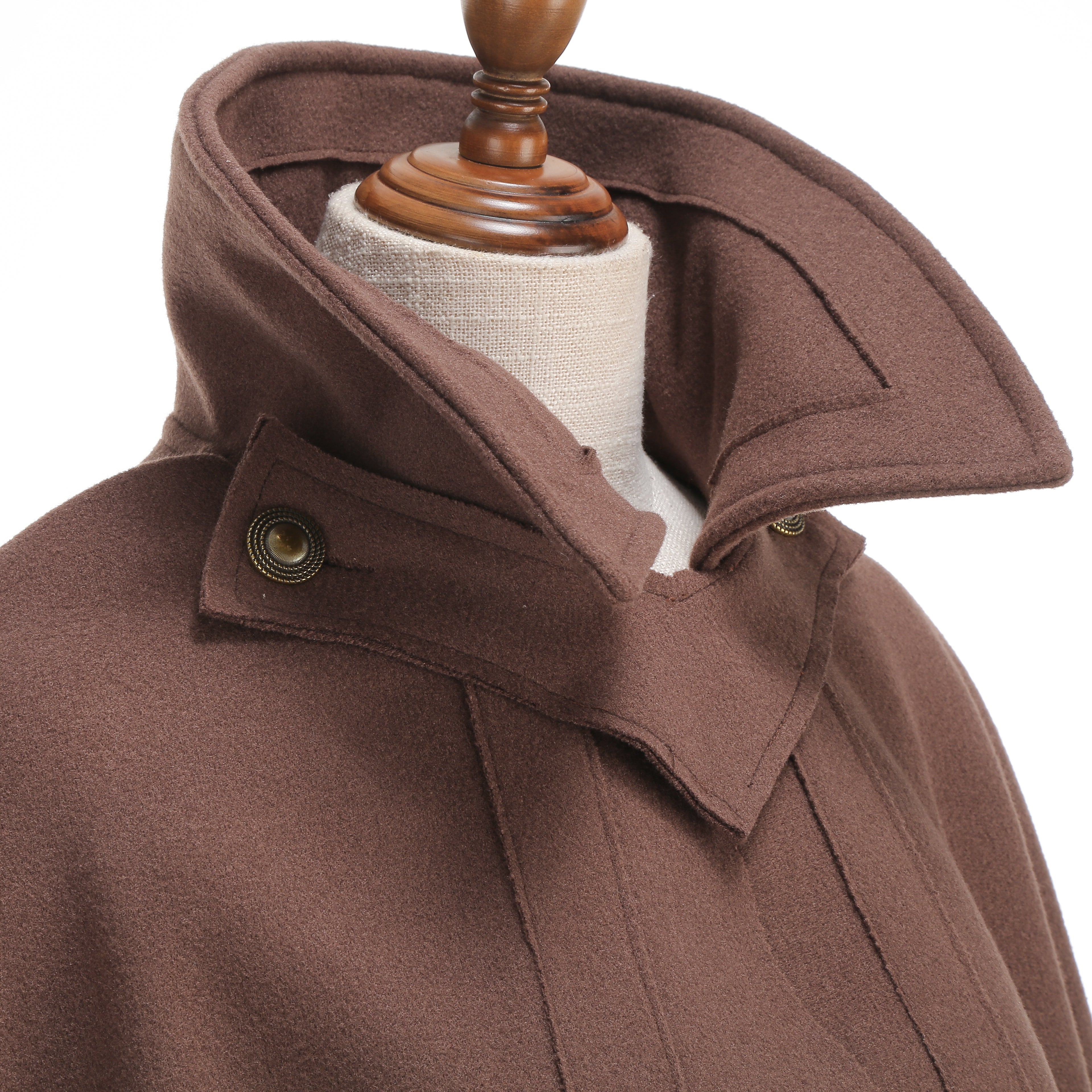 Renaissance Cape Detective Costume Medieval Cloak Victorian Capelet Hobbit Brown Halloween Costume