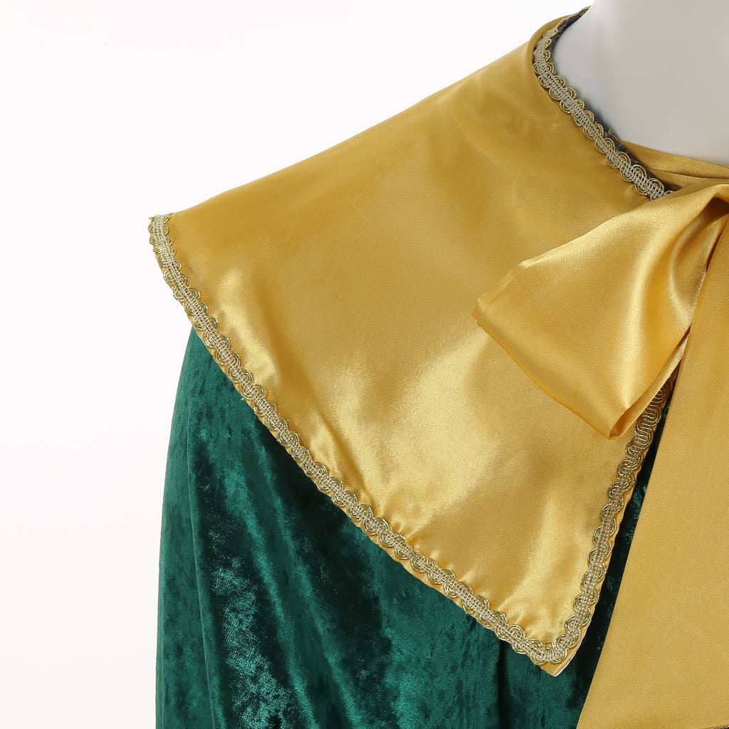 Adult Mardi Gras King Lace Trim Cape, Tricolor Green‑Purple‑Gold Velvet Cloak 150‑170CM, Carnival Royal Cosplay Party Costume