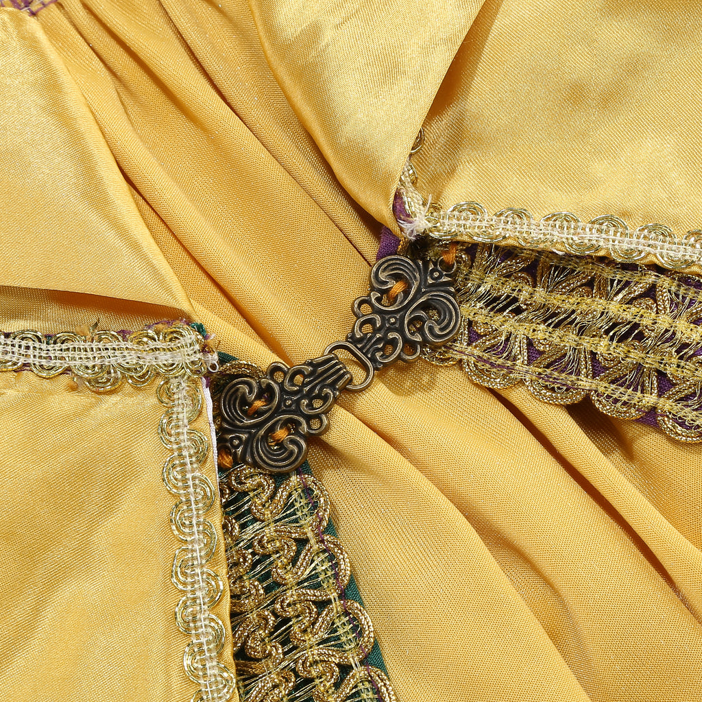 Adult Mardi Gras King Lace Trim Cape, Tricolor Green‑Purple‑Gold Velvet Cloak 150‑170CM, Carnival Royal Cosplay Party Costume