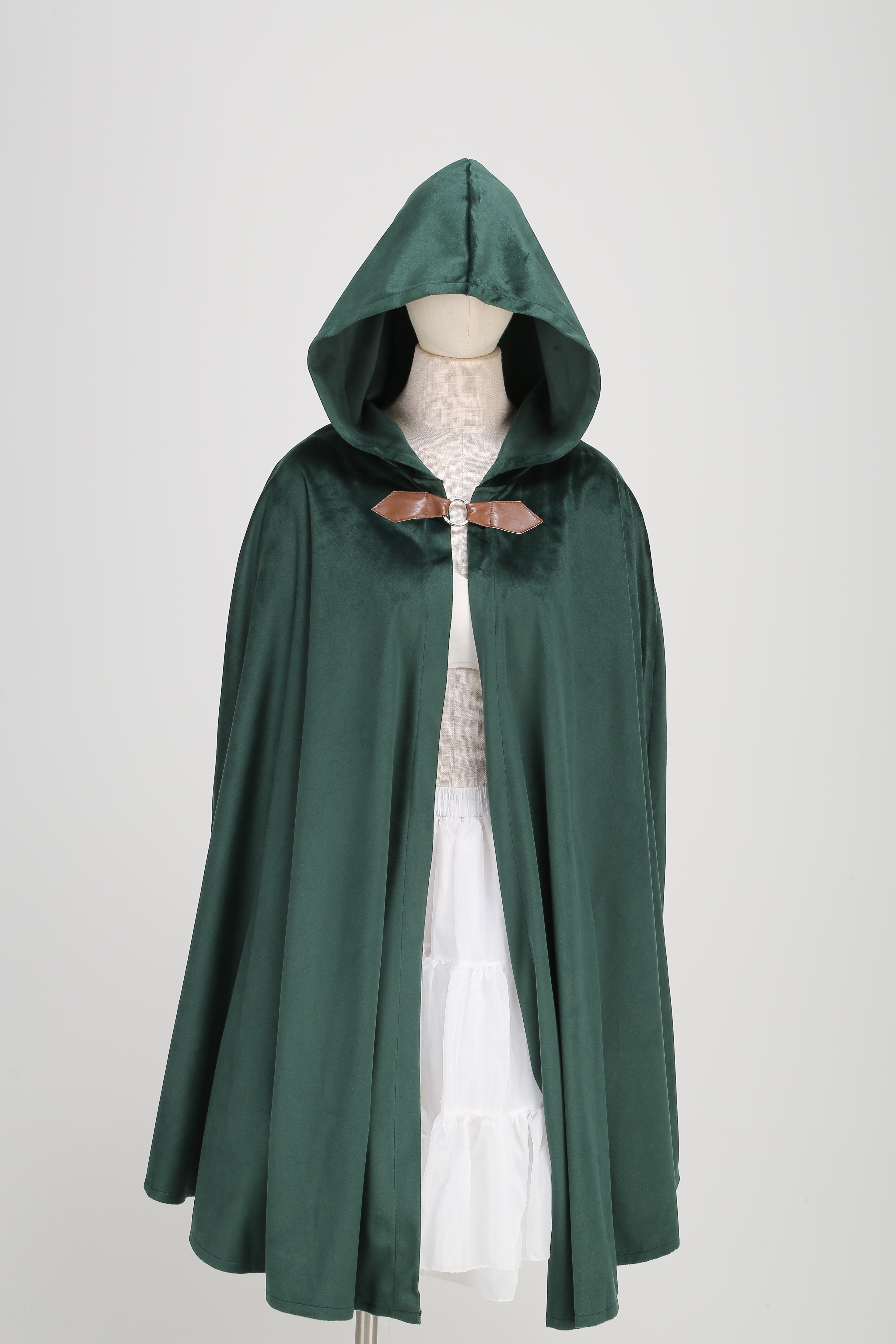 Renaissance Medieval Hooded Cloak Victorian Steampunk Costume Cosplay