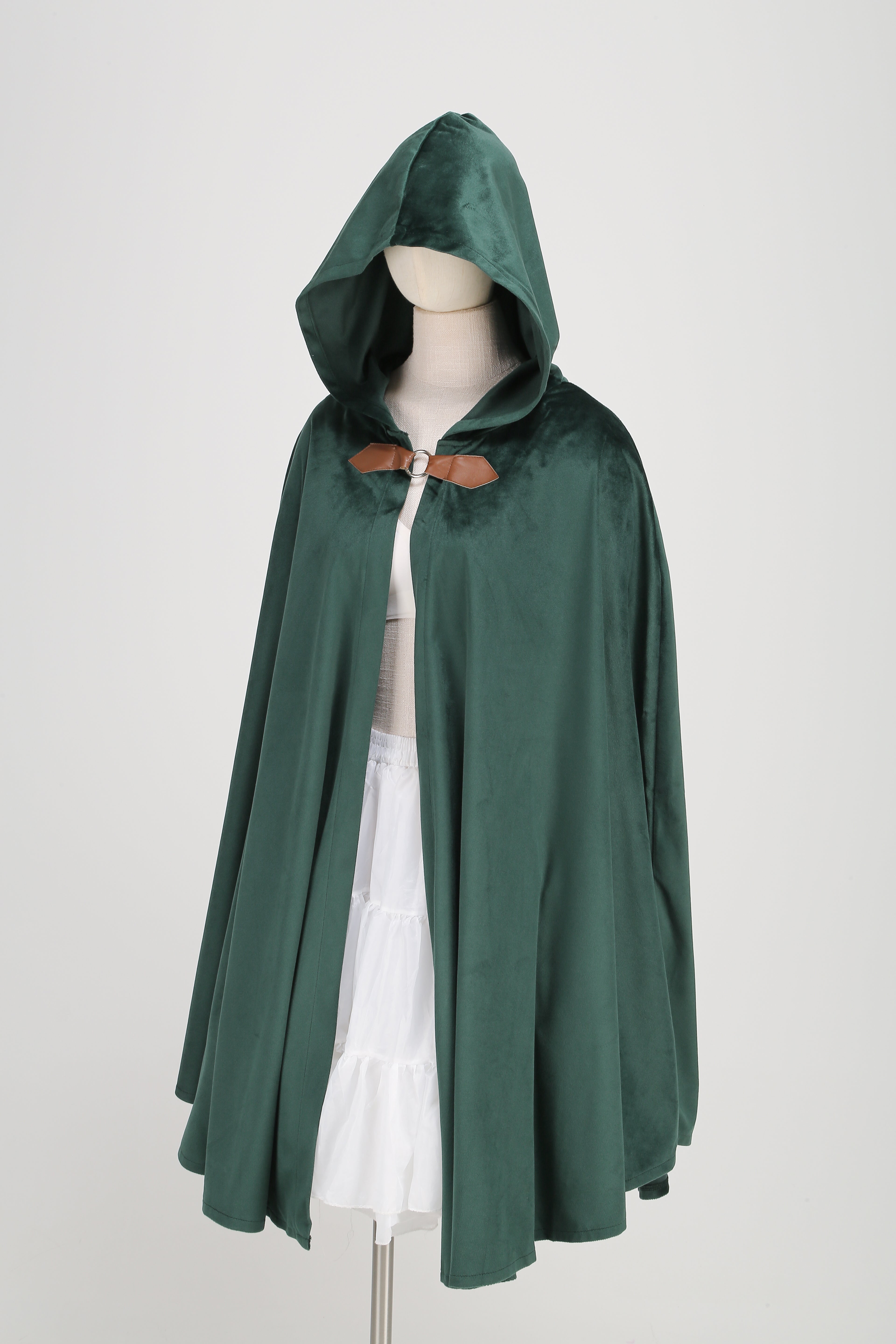 Renaissance Medieval Hooded Cloak Victorian Steampunk Costume Cosplay