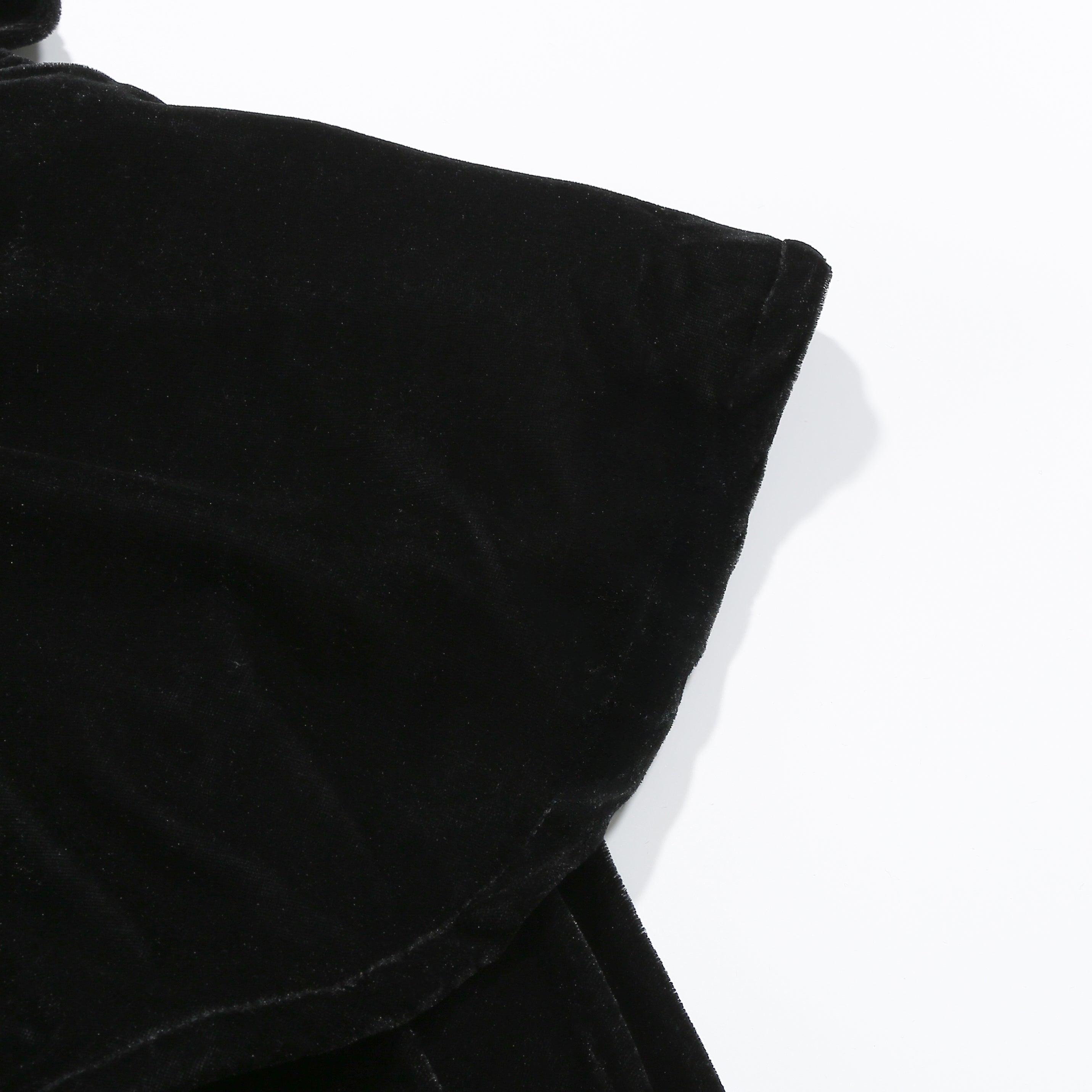Adult Black Velvet Hooded Wizard Cloak Set‑In & Stand‑Up Collar Style, 130cm‑150cm Shoulder‑to‑Hem Medieval Robe for Warlock Halloween Cosplay
