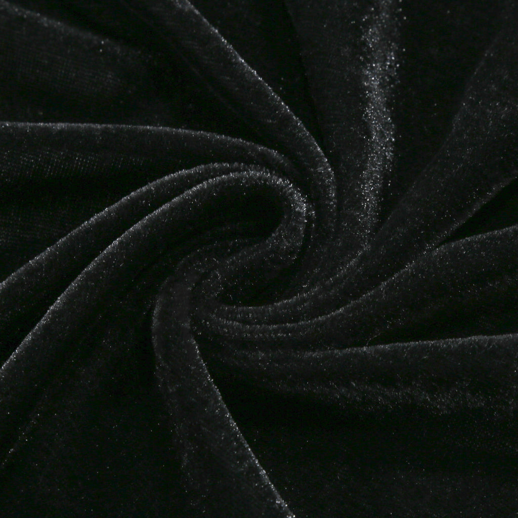 Adult Black Velvet Hooded Wizard Cloak Set‑In & Stand‑Up Collar Style, 130cm‑150cm Shoulder‑to‑Hem Medieval Robe for Warlock Halloween Cosplay