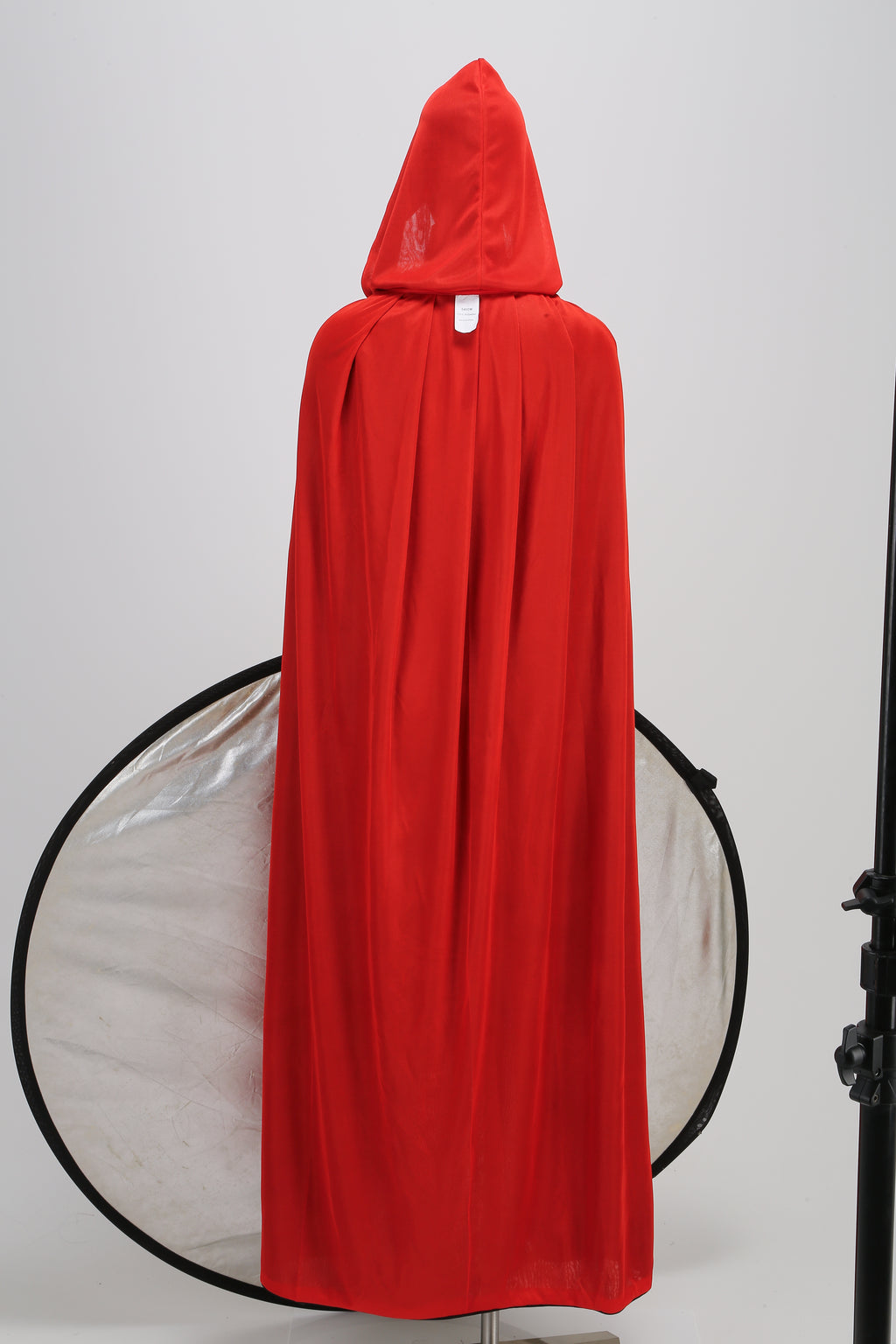 Stand Collar with Hood Reversible Cloak Masquerade Cape Costume, Black and Red,Black and purple