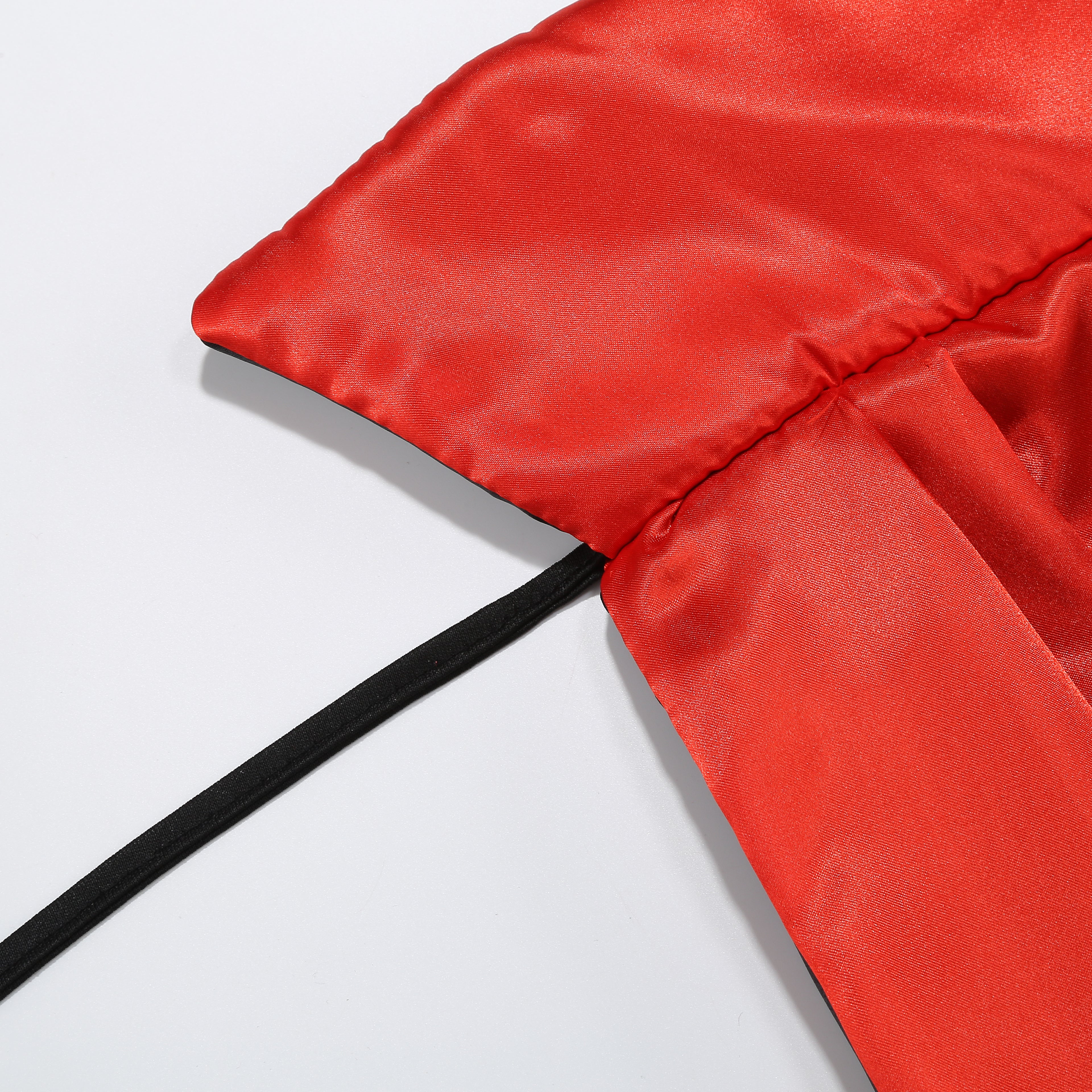 Adult Reversible Satin Vampire Cape 51"/130cm Stand‑Up Collar Jagged Hem Halloween Cloak