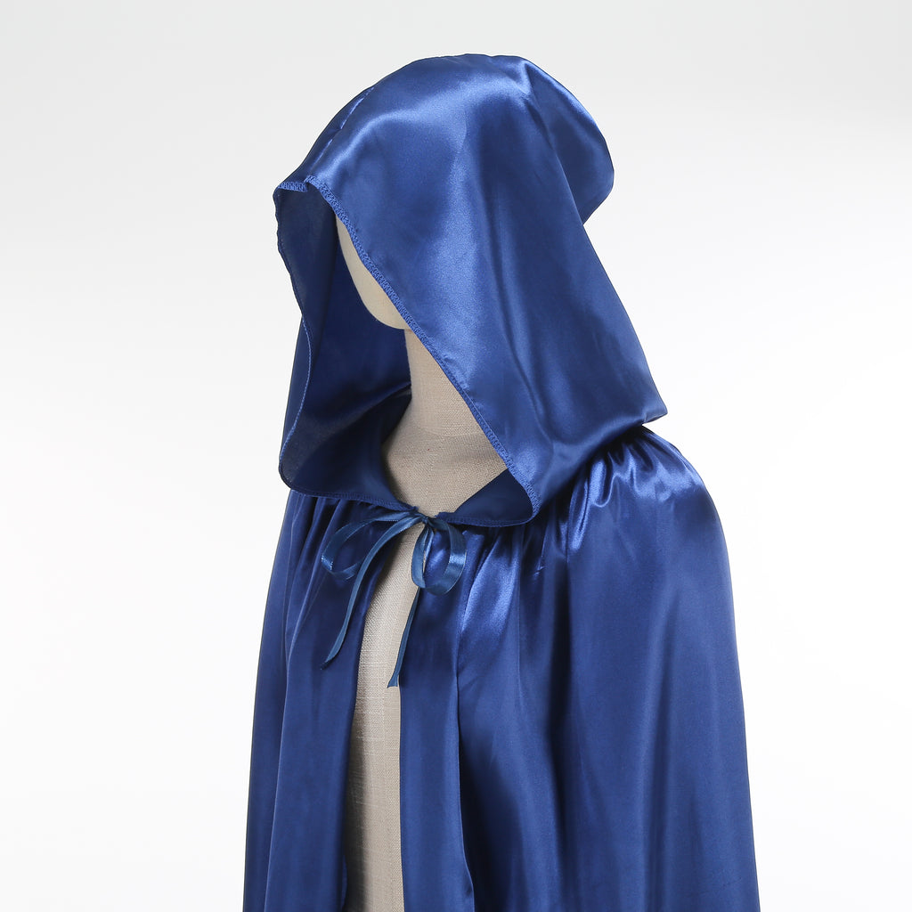 Unisex Adult Hooded Cape Full Length Halloween Christmas Costume Party Cloak Size 43" to 67"