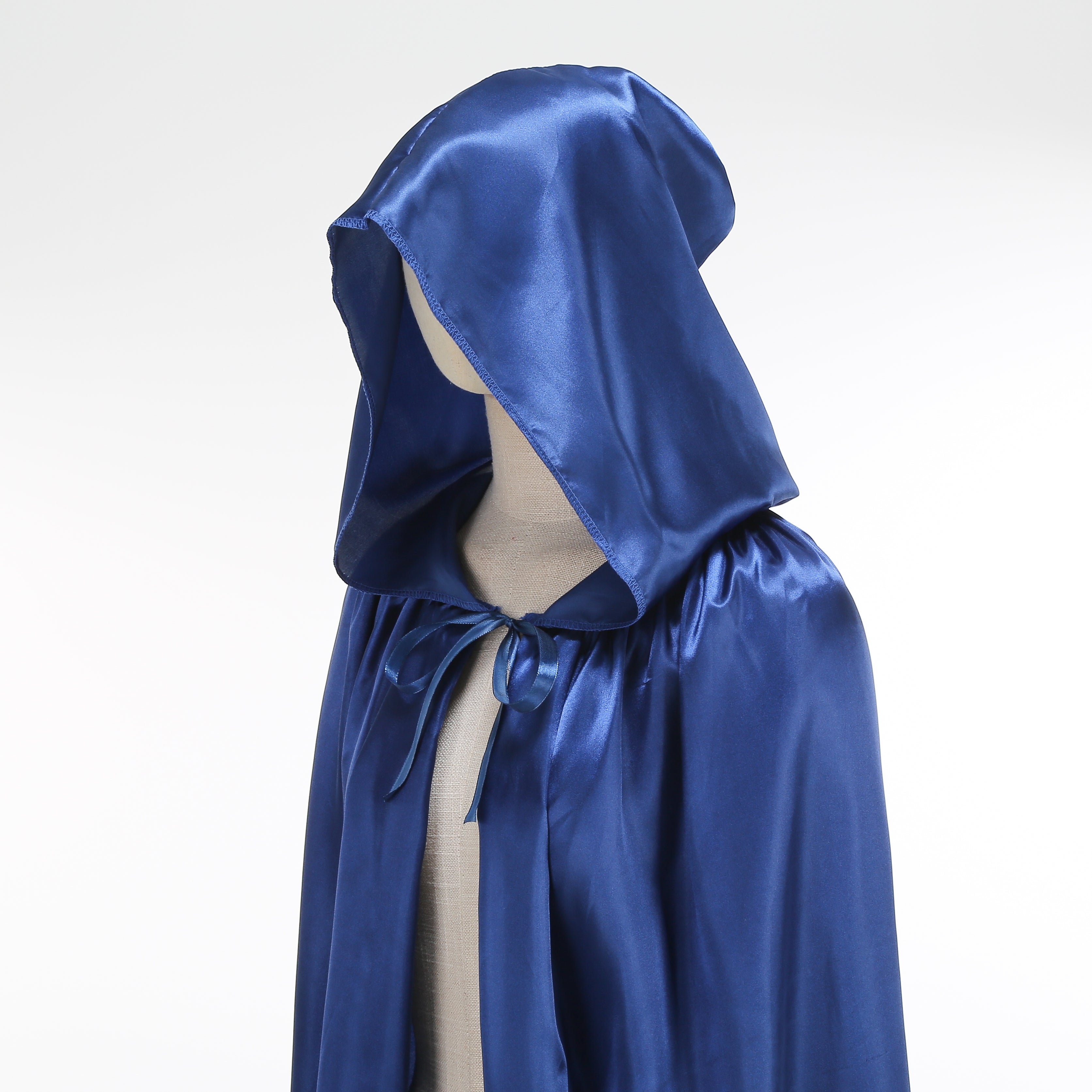 Unisex Adult Hooded Cape Full Length Halloween Christmas Costume Party Cloak Size 43" to 67"