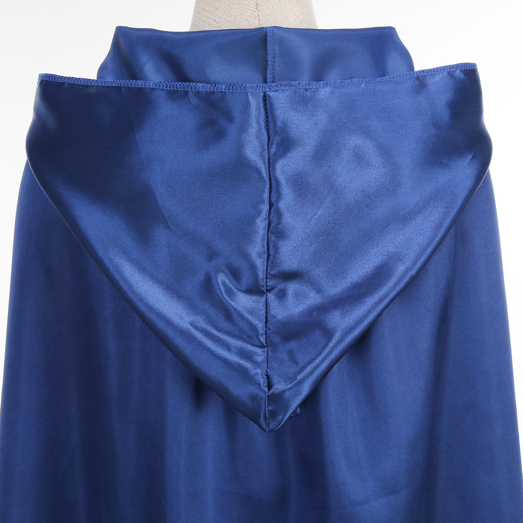 Unisex Adult Hooded Cape Full Length Halloween Christmas Costume Party Cloak Size 43" to 67"
