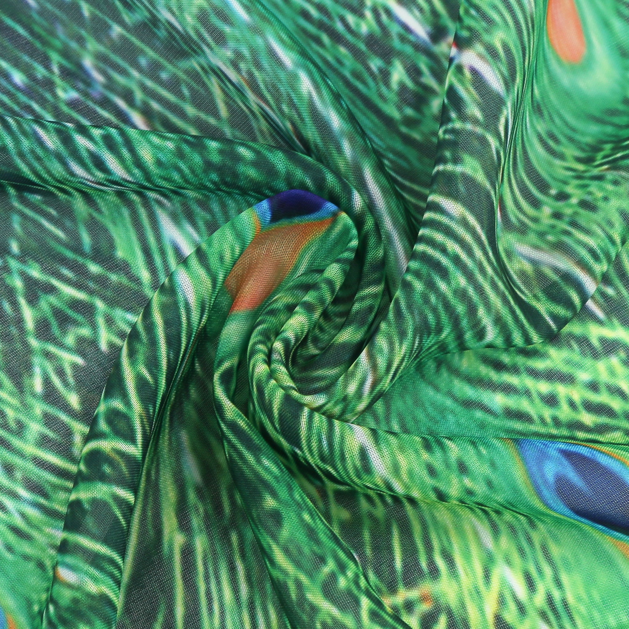 Adult Peacock Hooded Chiffon Cape Custom Print Cloak 130CM 150CM Women Halloween Cosplay Costume