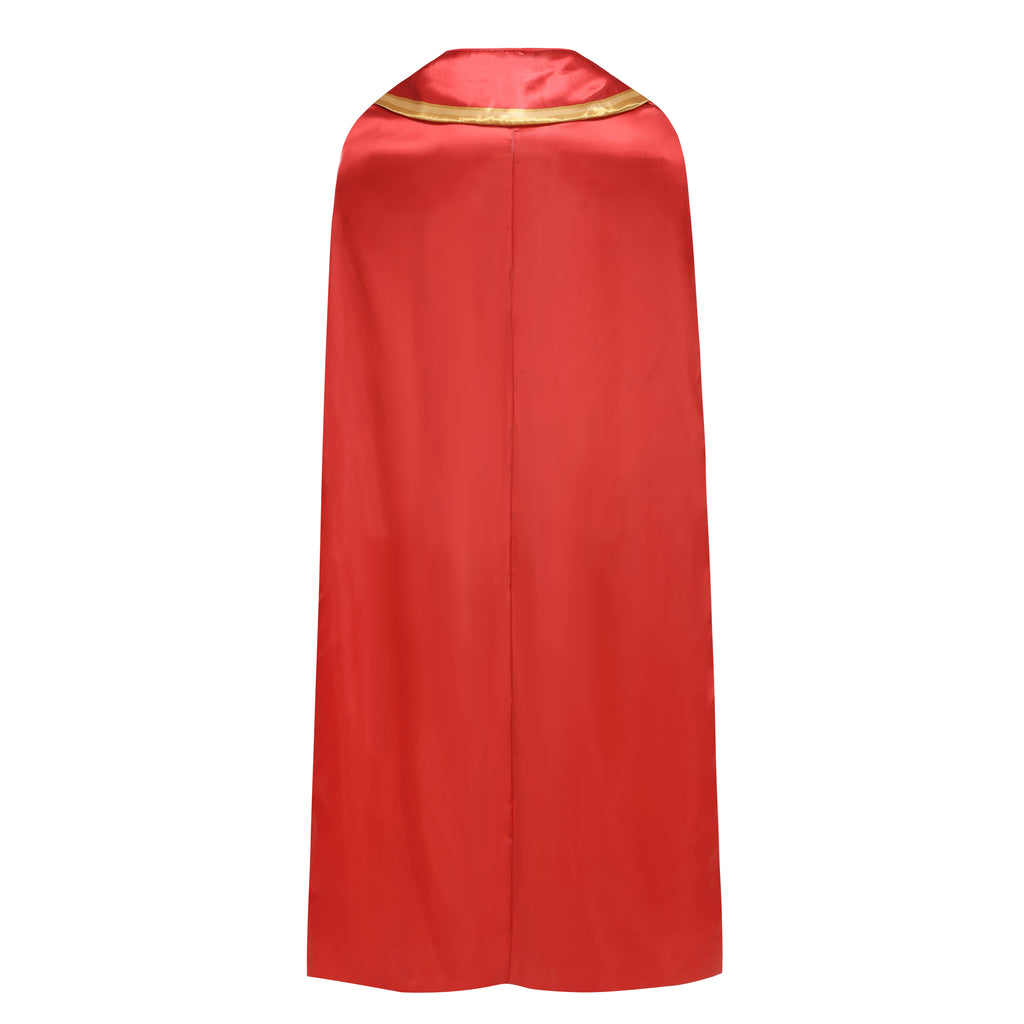 Adult King Cape 3‑Piece Set Custom Satin Cloak With Crown & Scepter 130CM 150CM 170CM Red Purple Medieval Royal Cosplay Costume