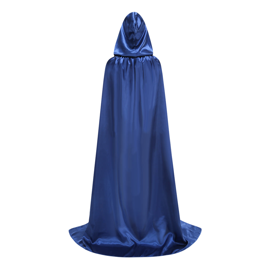 Unisex Adult Hooded Cape Full Length Halloween Christmas Costume Party Cloak Size 43" to 67"