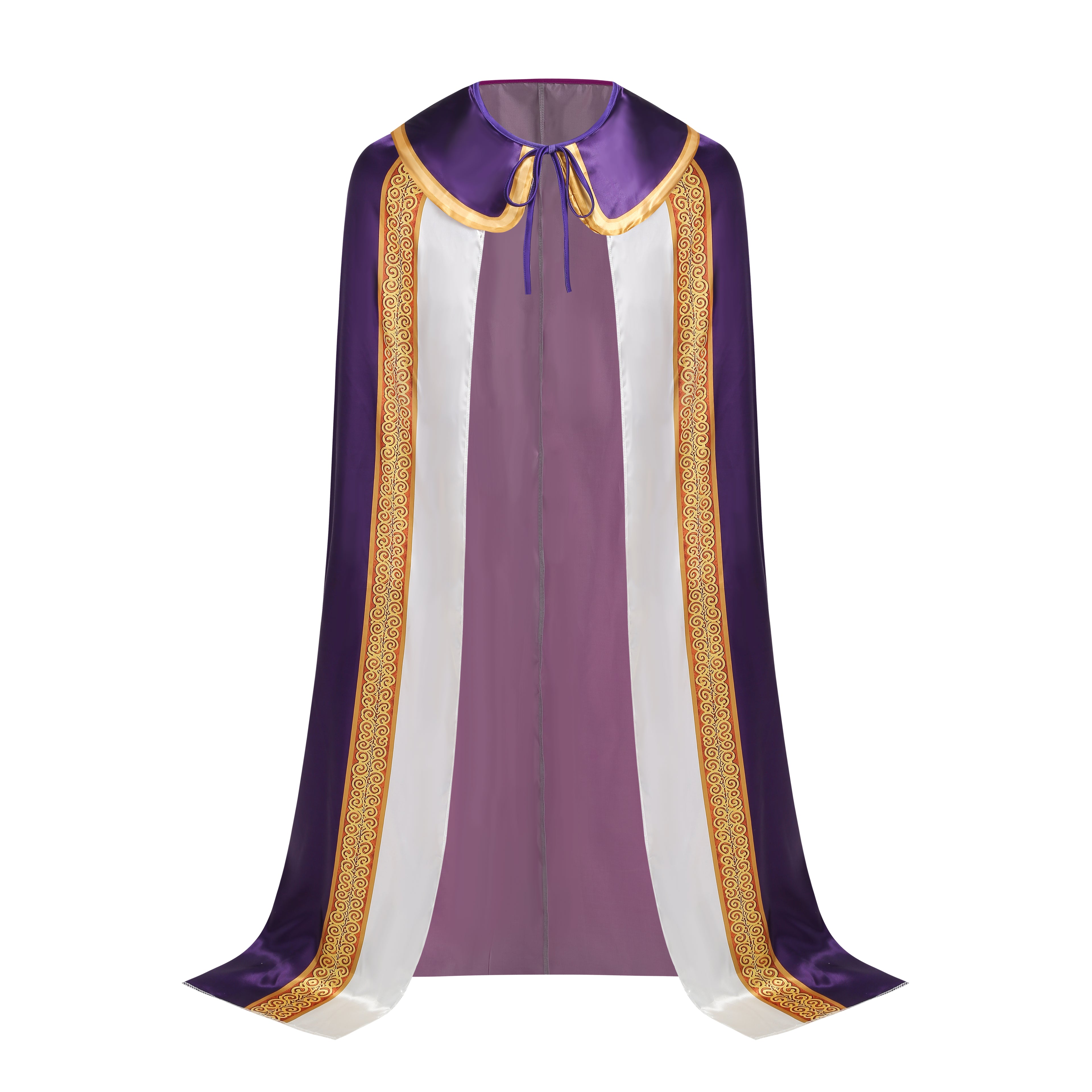 Adult King Cape 3‑Piece Set Custom Satin Cloak With Crown & Scepter 130CM 150CM 170CM Red Purple Medieval Royal Cosplay Costume