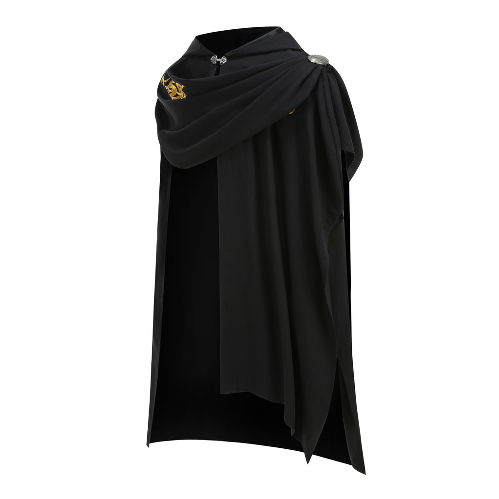 Adult Medieval Cloak with Hooded for Renaissance Cape Viking Ranger Elf Costume for Halloween
