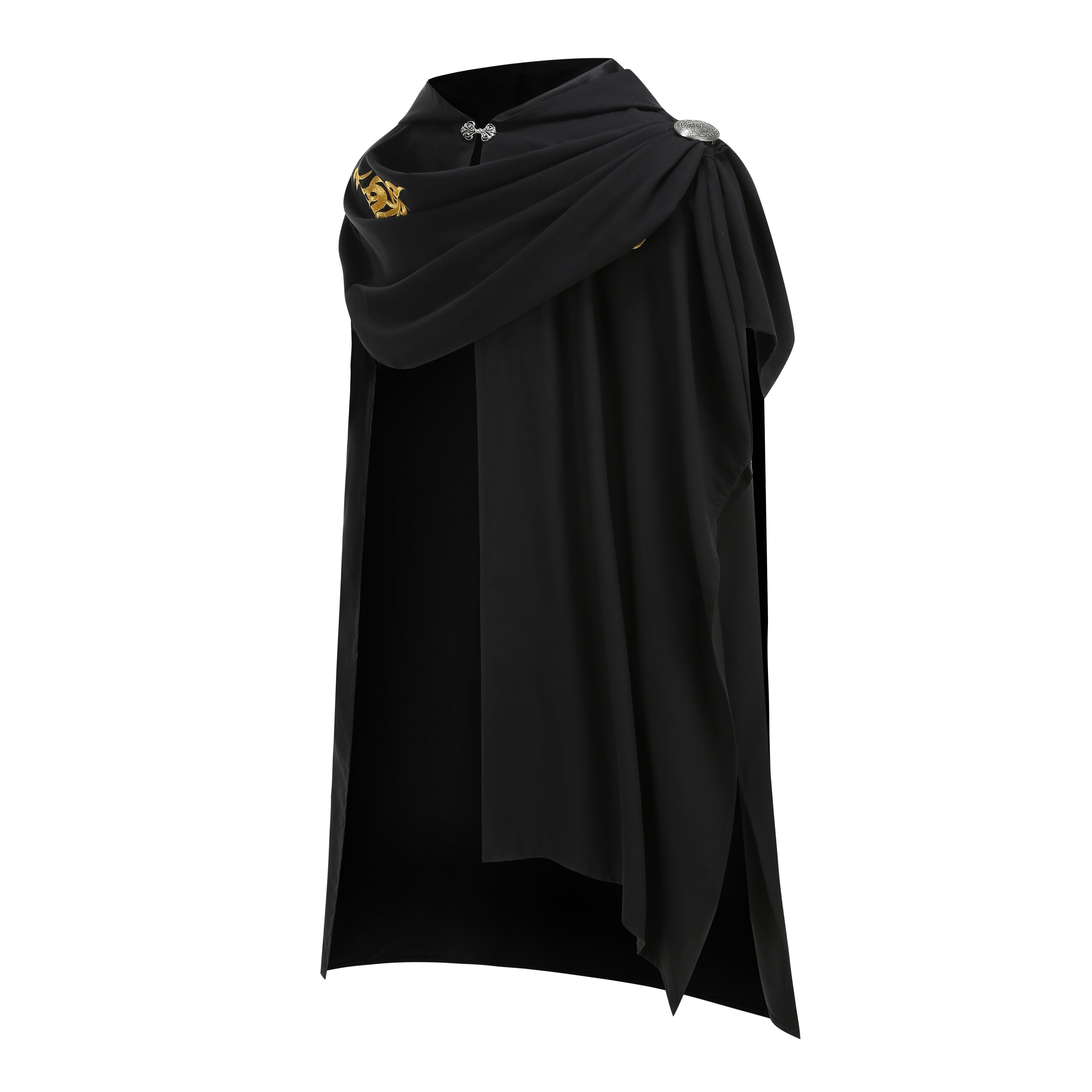 Adult Medieval Cloak with Hooded for Renaissance Cape Viking Ranger Elf Costume for Halloween