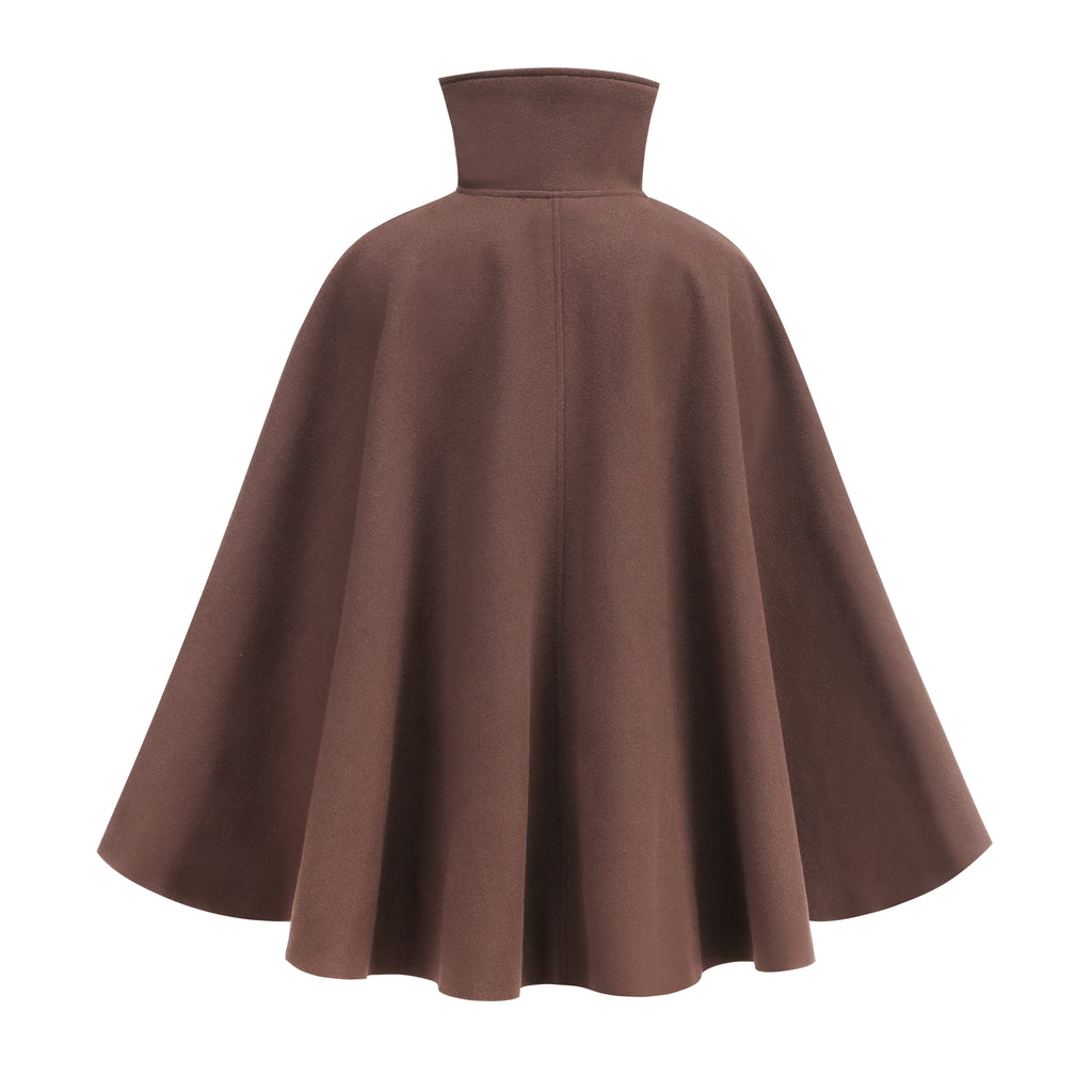 Renaissance Cape Detective Costume Medieval Cloak Victorian Capelet Hobbit Brown Halloween Costume